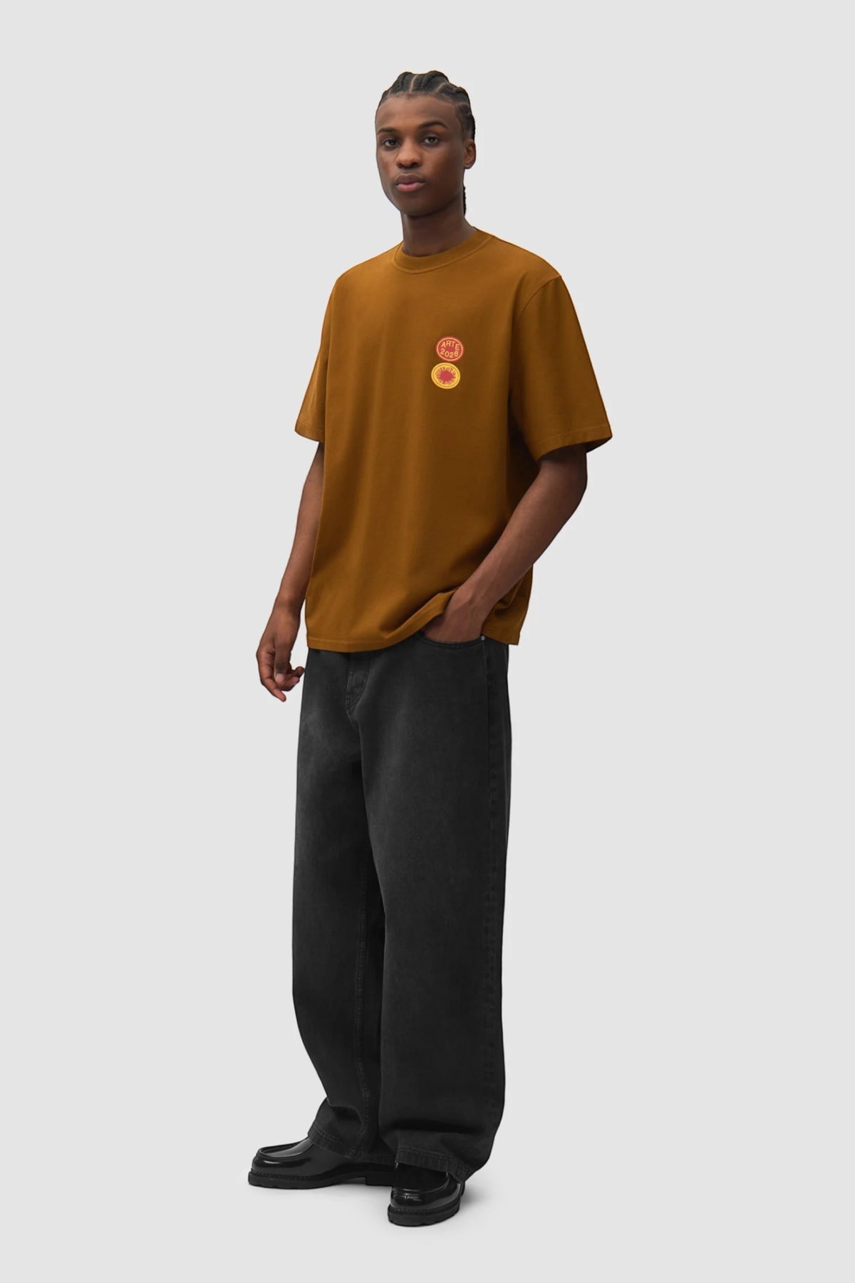 ARTE ANTWERP Sun Stamp T-Shirt Brown | Edgar Bdx