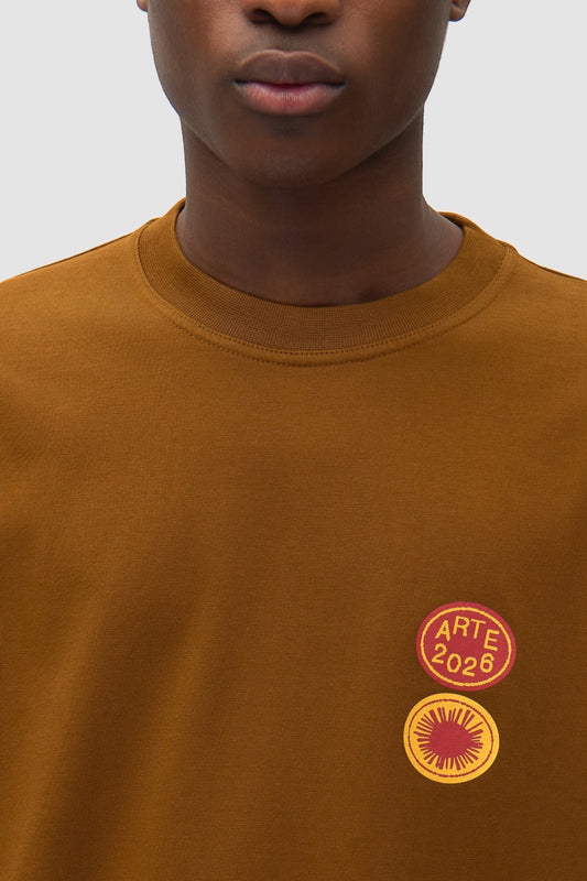 ARTE ANTWERP Sun Stamp T-Shirt Brown | Edgar Bdx