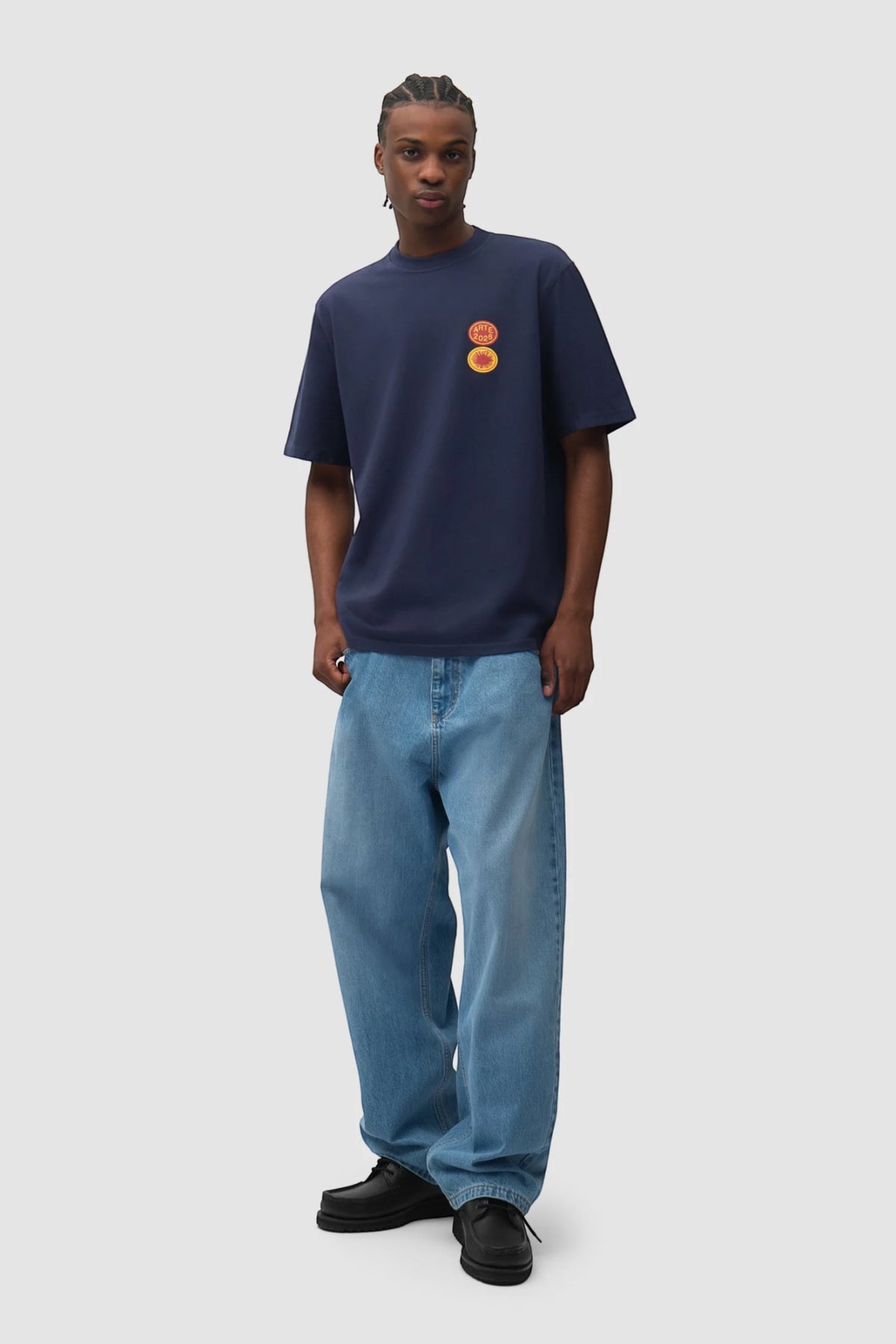 ARTE ANTWERP Sun Stamp T-Shirt Navy | Edgar Bdx