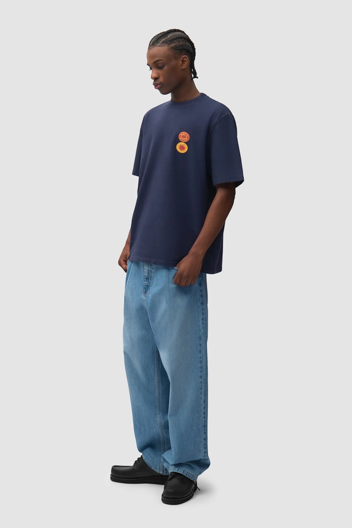 ARTE ANTWERP Sun Stamp T-Shirt Navy | Edgar Bdx