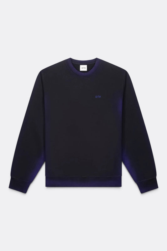 ARTE ANTWERP Sunfade Crewneck Navy Black | Edgar Bdx