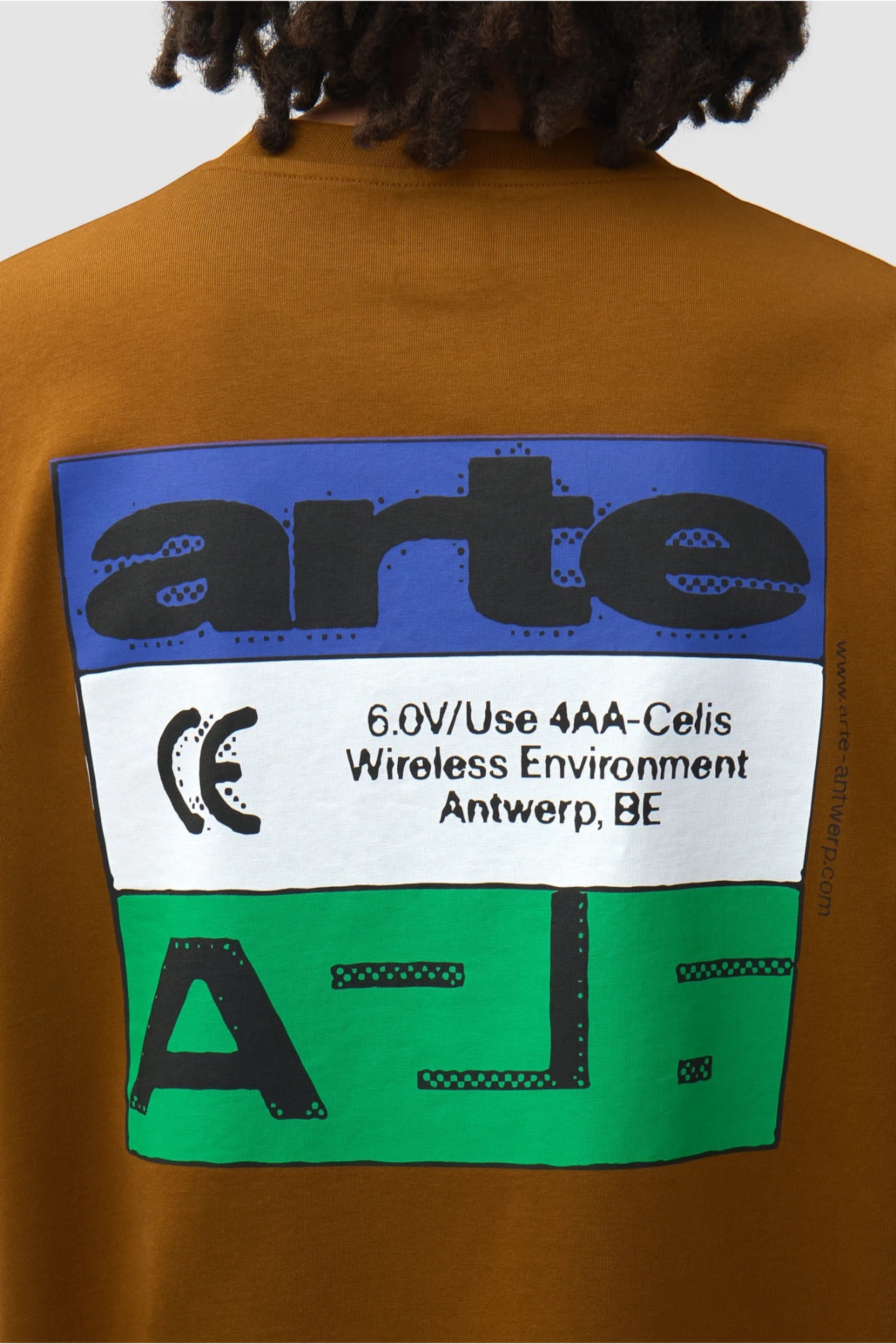 ARTE ANTWERP Tricolor Serial T-Shirt Brown | T-Shirt Coton Premium | Edgar Bdx