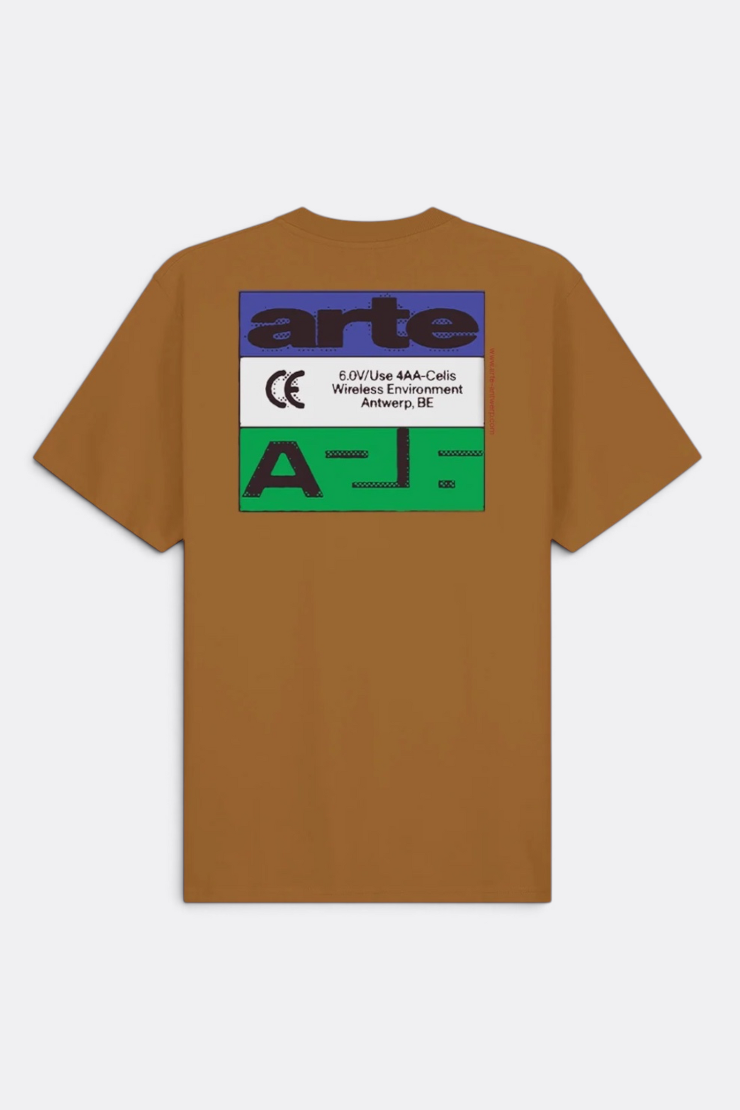 ARTE ANTWERP Tricolor Serial T-Shirt Brown | T-Shirt Coton Premium | Edgar Bdx