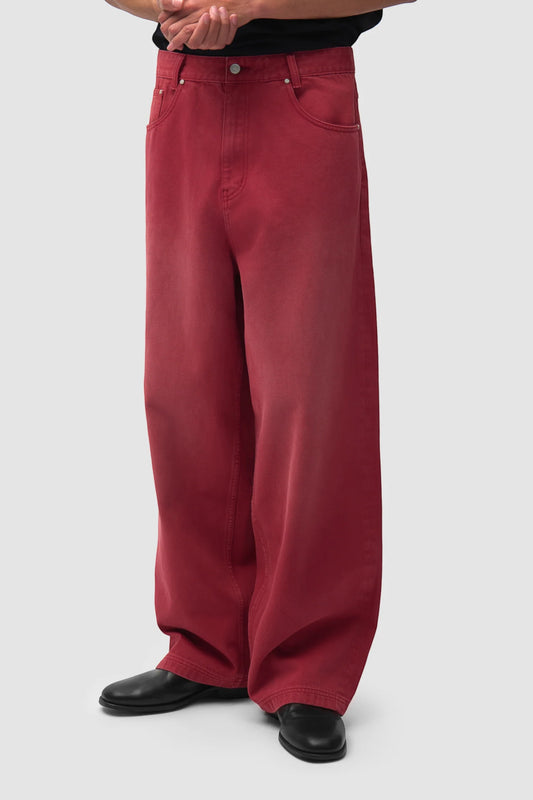 ARTE ANTWERP Washed Ease Denim Red | Edgar Bdx