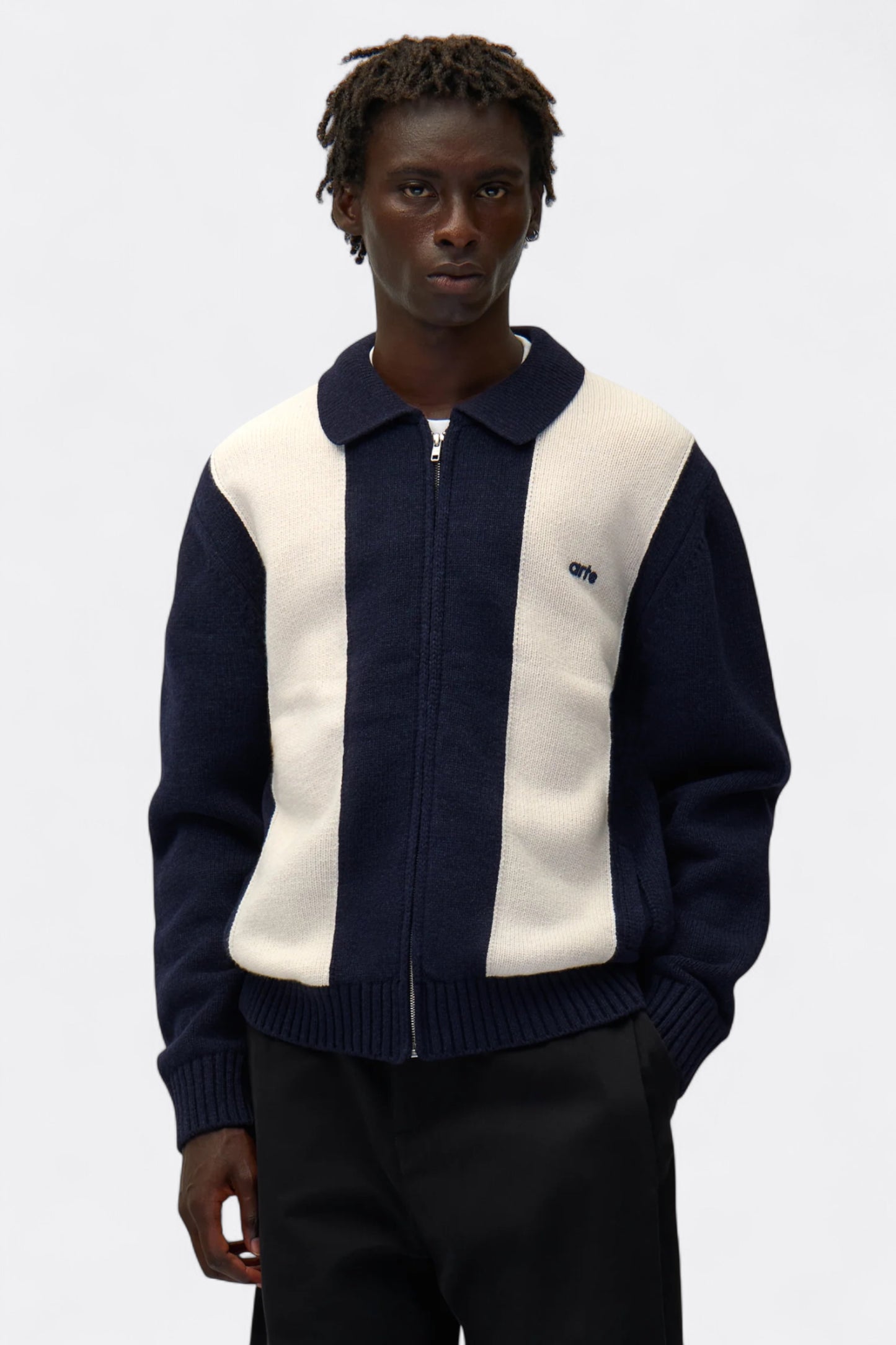 Arte - Arte Cardigan (Navy / White)