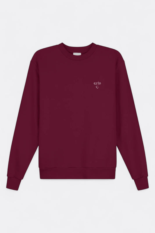 Arte - Arte Heart Crewneck (Bordeaux)