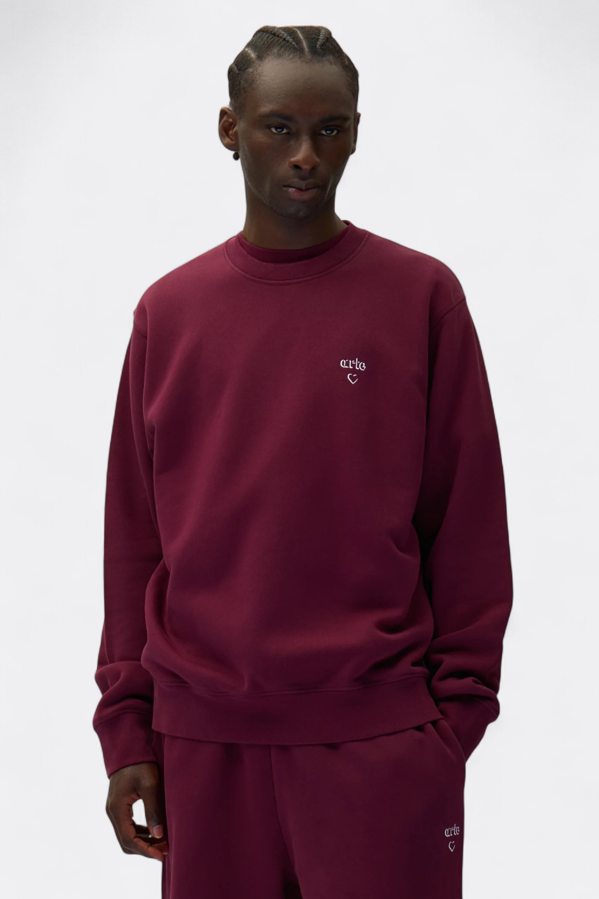 Arte - Arte Heart Crewneck (Bordeaux)