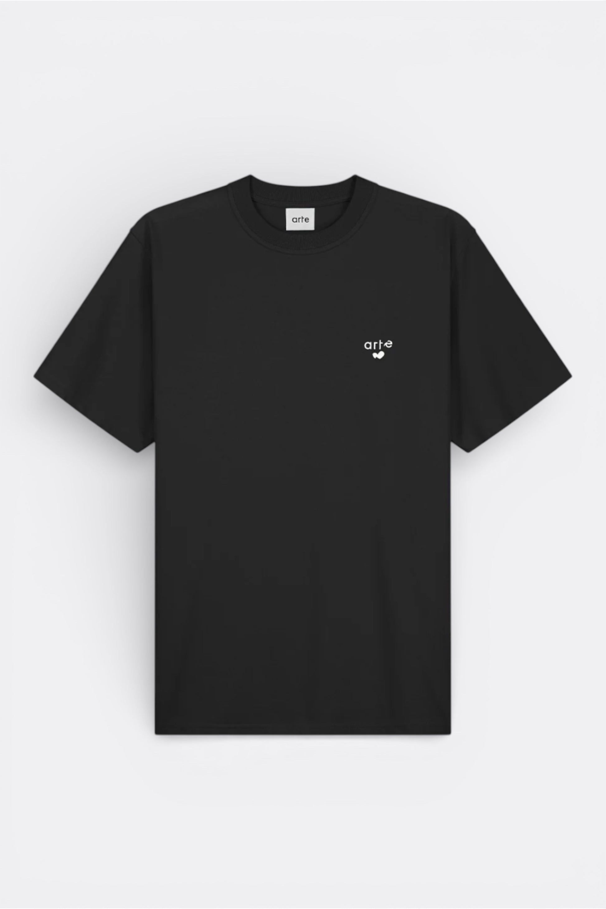 ARTE Heart Logo T-Shirt Black | T-Shirt Coton Premium Broderie Cœur