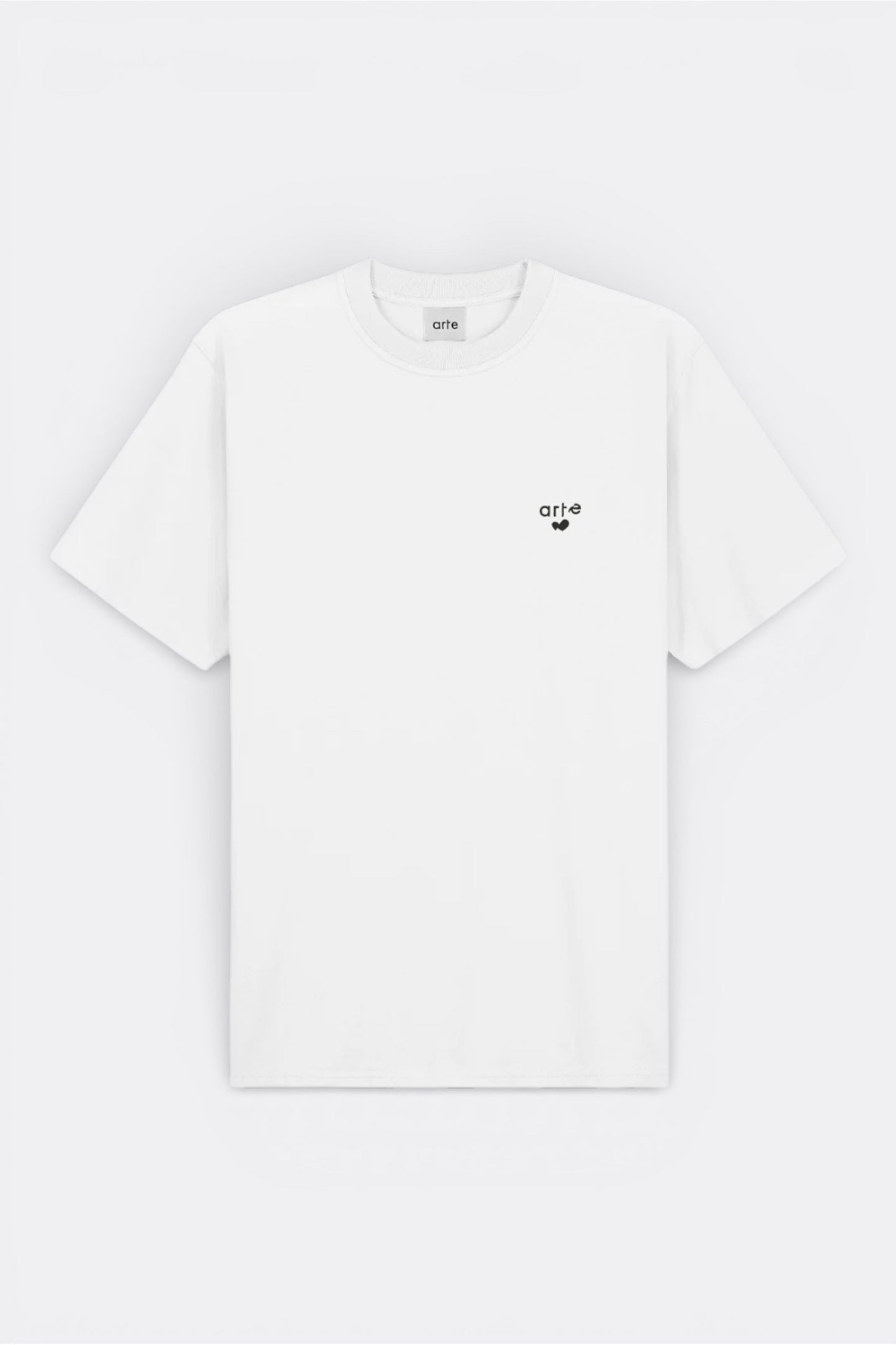 ARTE Heart Logo T-Shirt White | T-Shirt Coton Premium Broderie Cœur