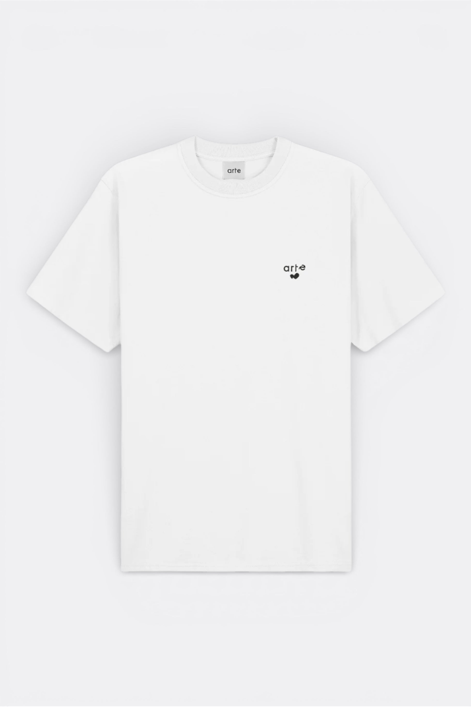 ARTE Heart Logo T-Shirt White | T-Shirt Coton Premium Broderie Cœur