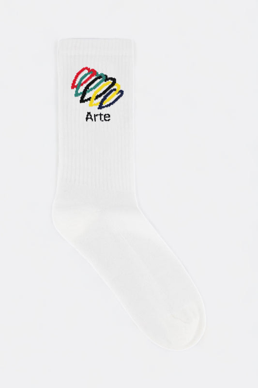 Arte - Arte Hearts Socks (White)