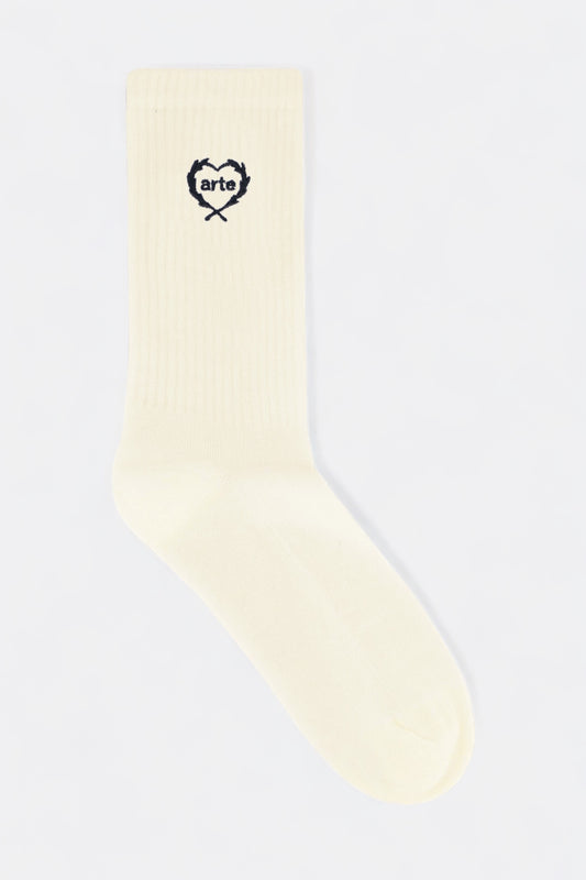 Arte - Arte Small Heart Socks (Cream)