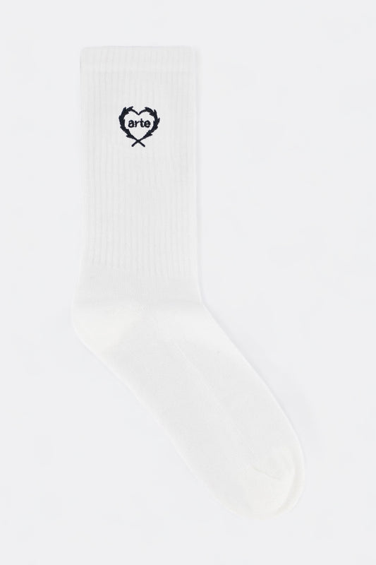 Arte - Arte Small Heart Socks (White)