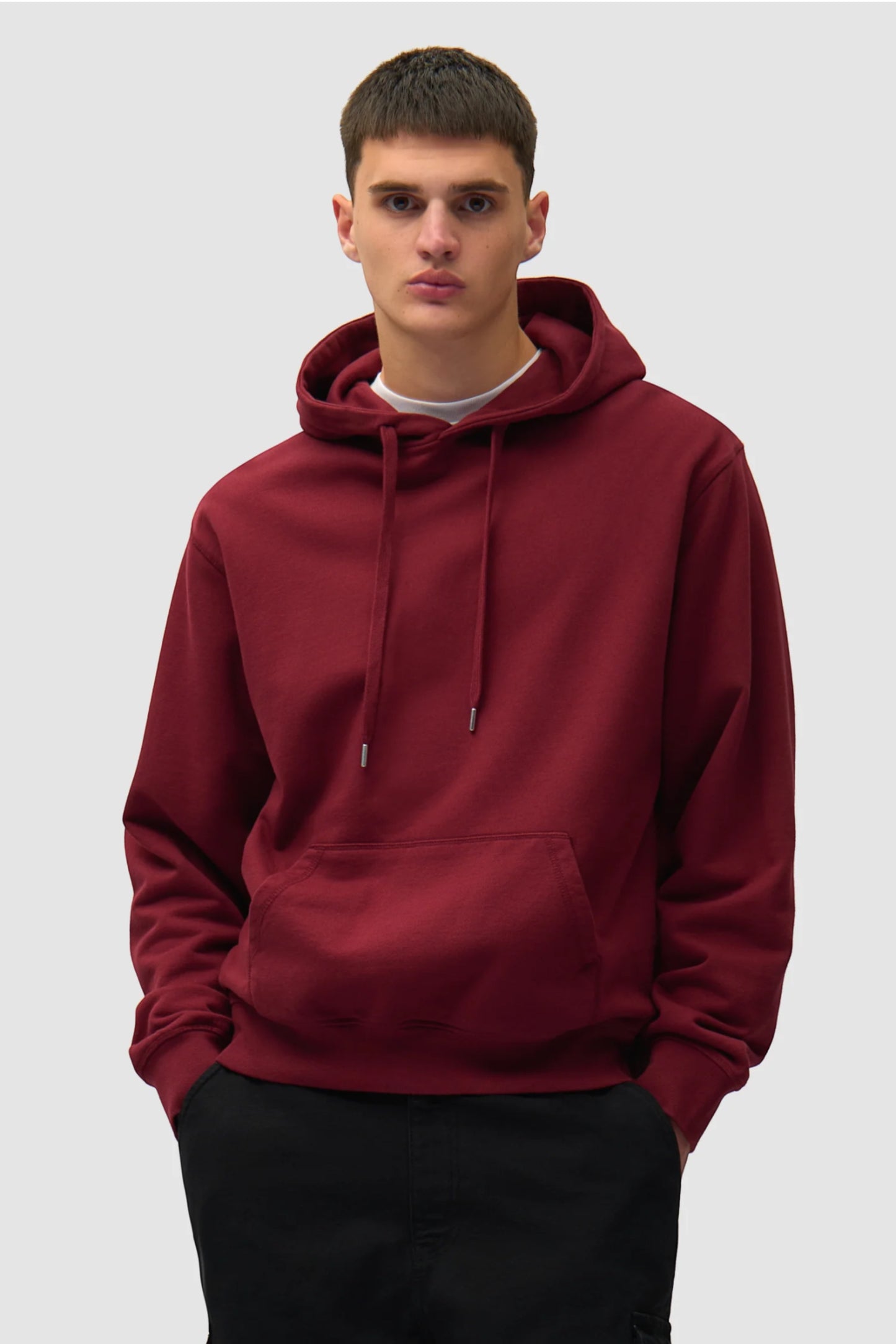 Hoodie Arte Bordeaux - Abstrait Dos - Coton Premium Portugal