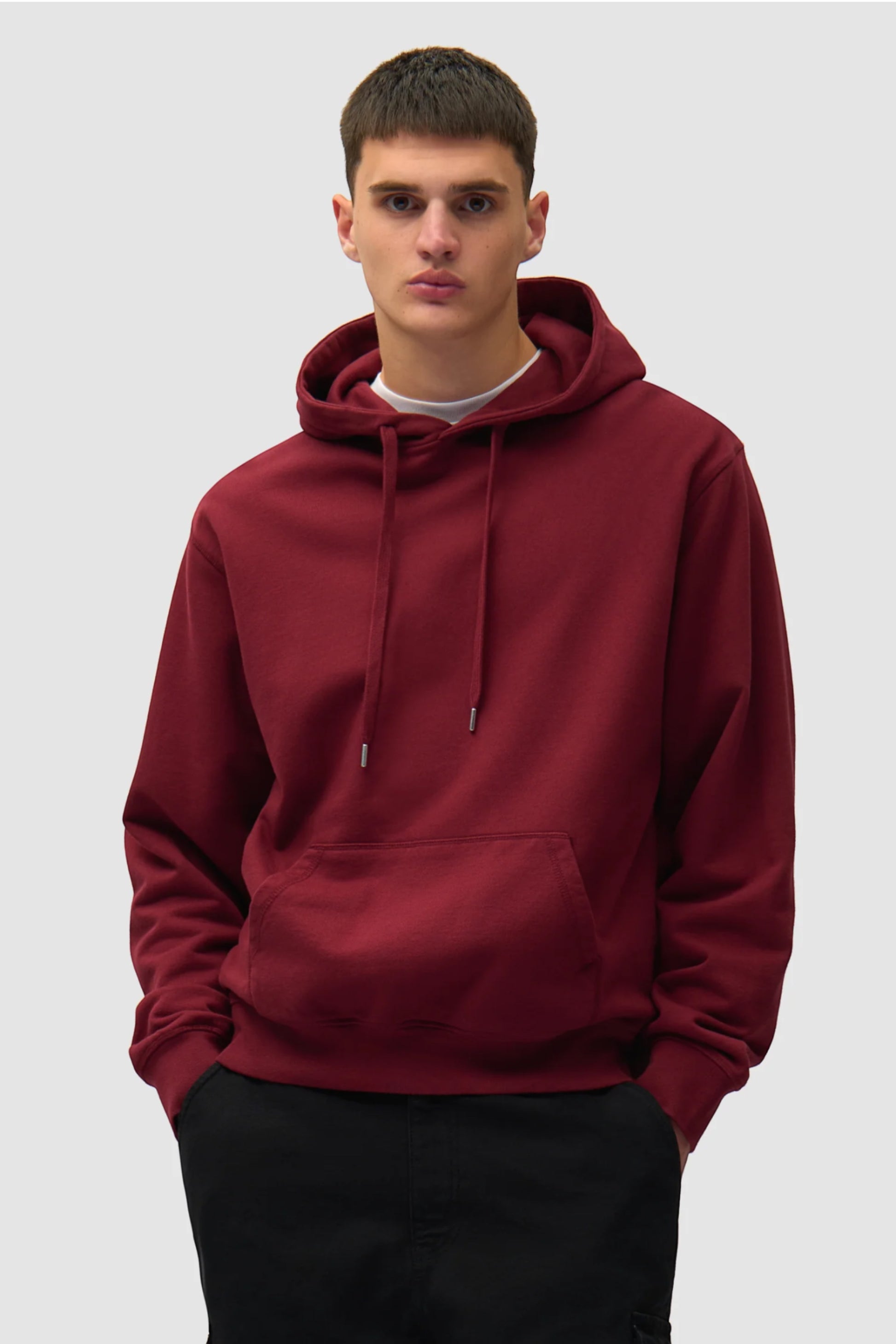 Hoodie Arte Bordeaux - Abstrait Dos - Coton Premium Portugal