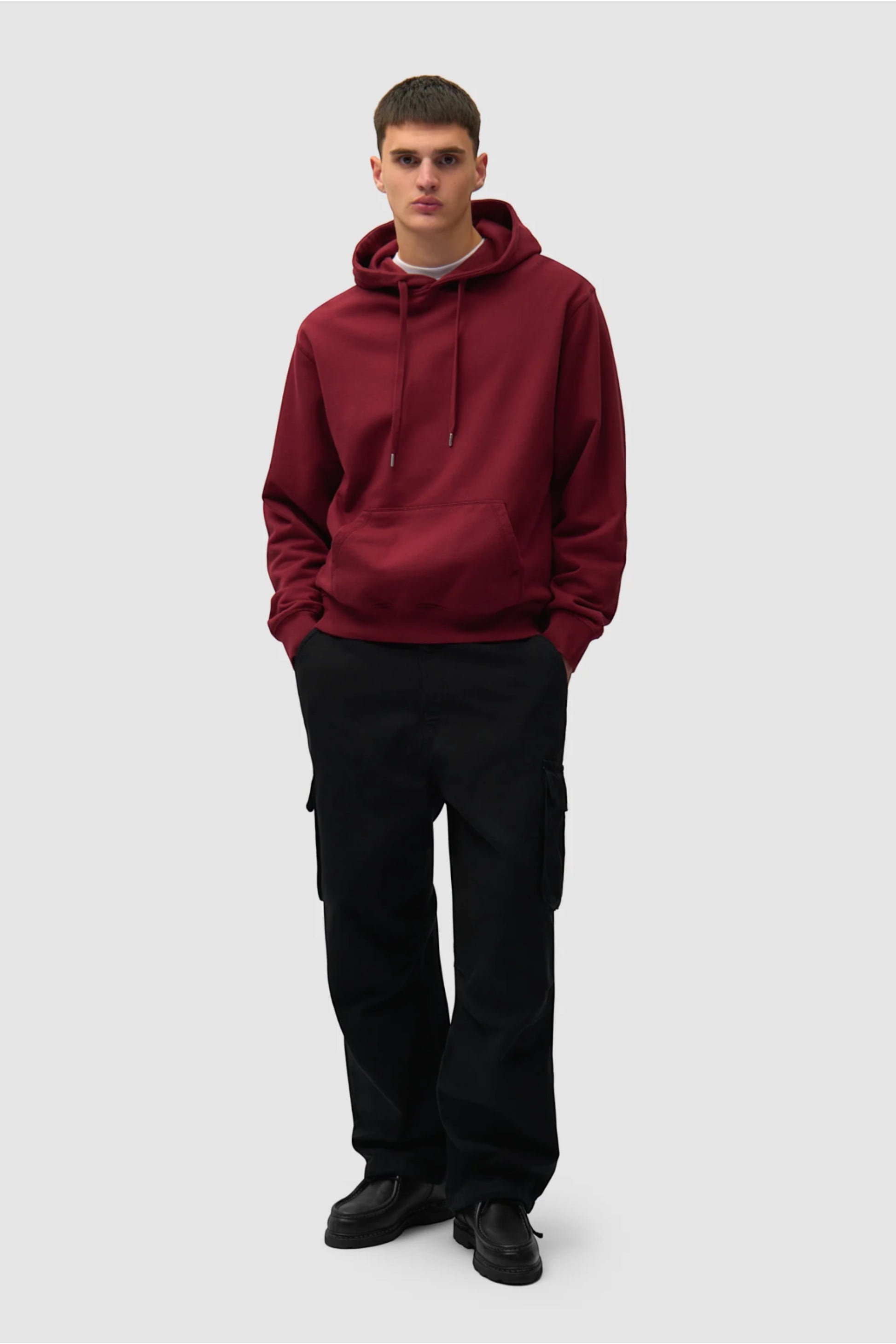 Hoodie Arte Bordeaux - Abstrait Dos - Coton Premium Portugal