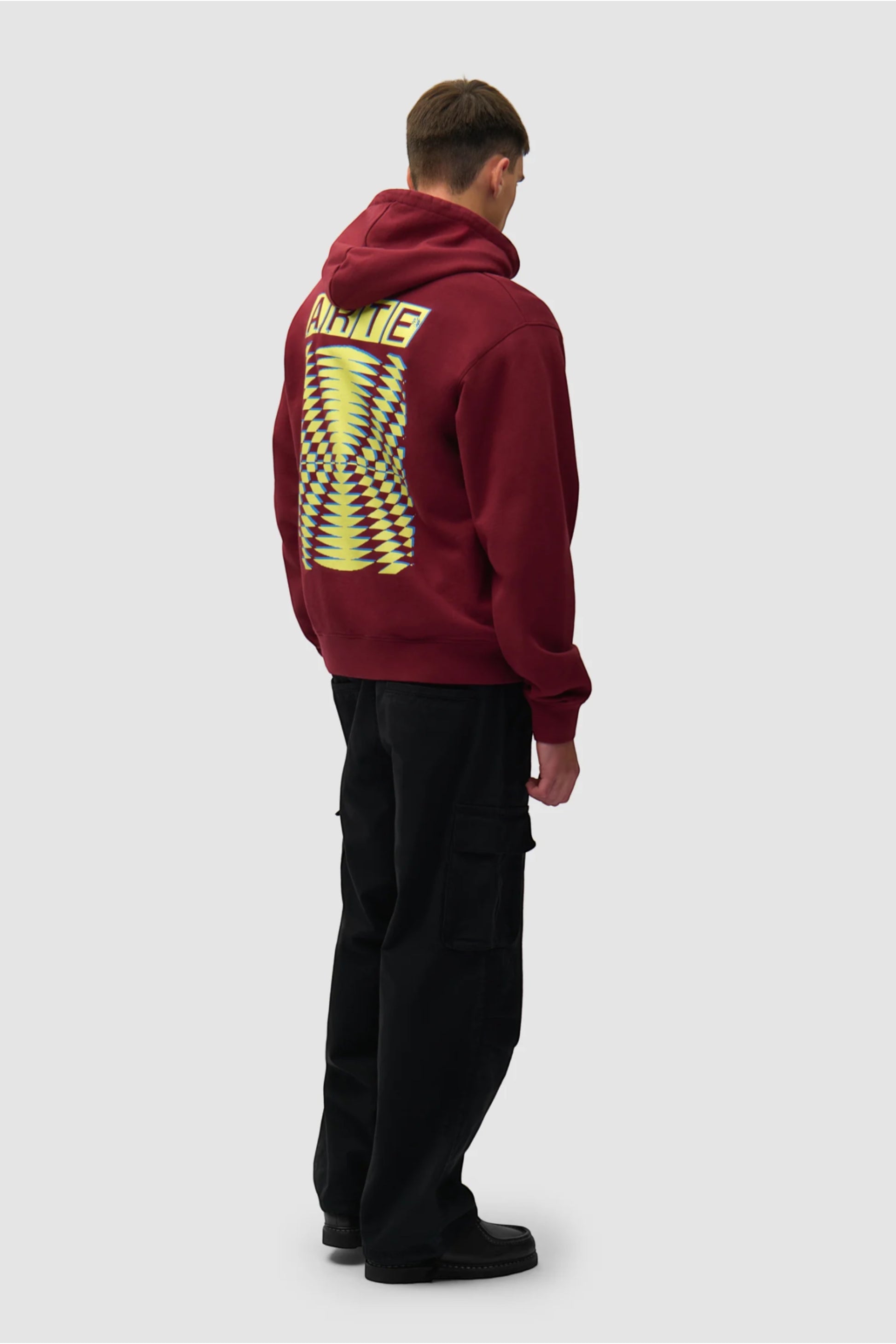 Hoodie Arte Bordeaux - Abstrait Dos - Coton Premium Portugal