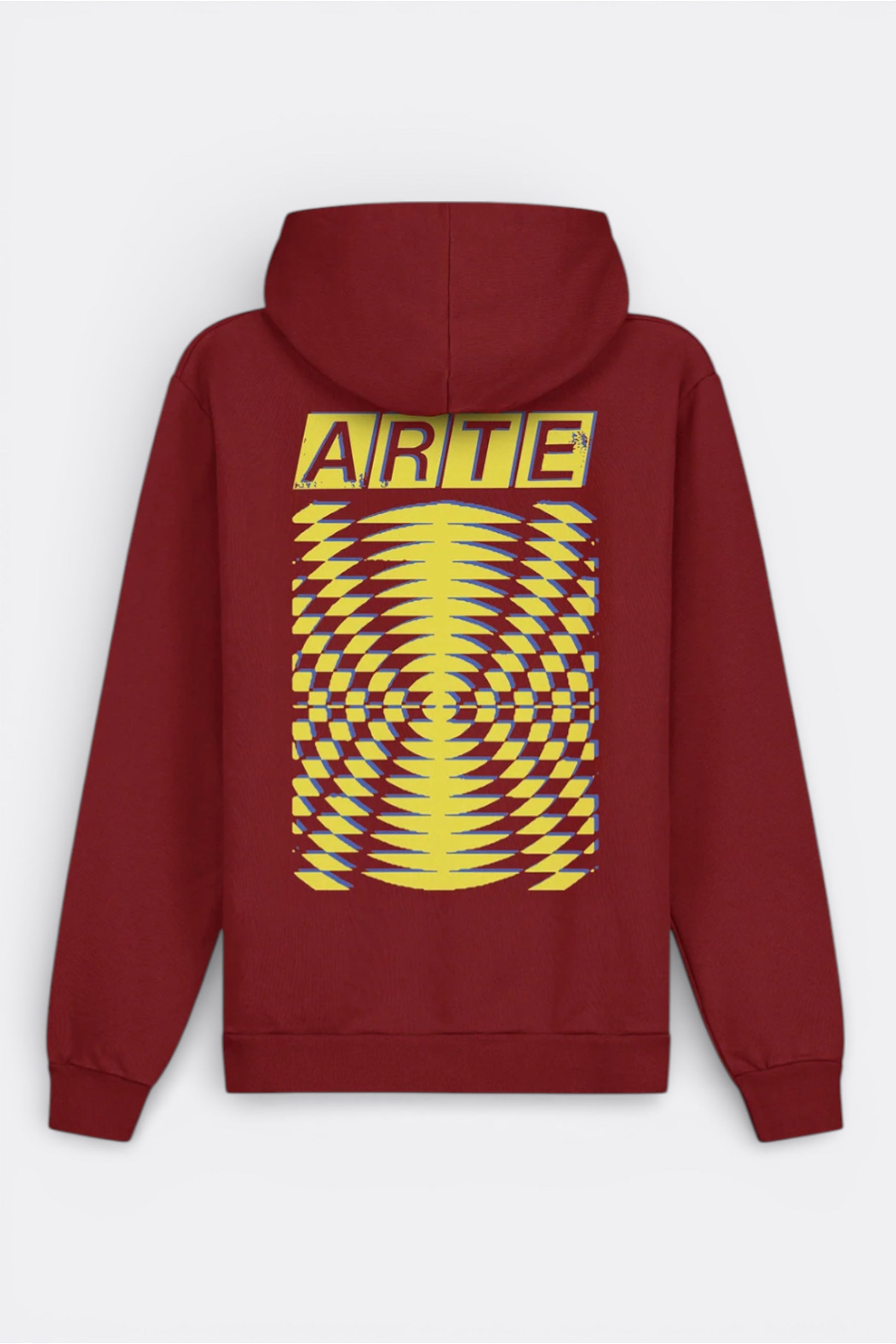 Hoodie Arte Bordeaux - Abstrait Dos - Coton Premium Portugal