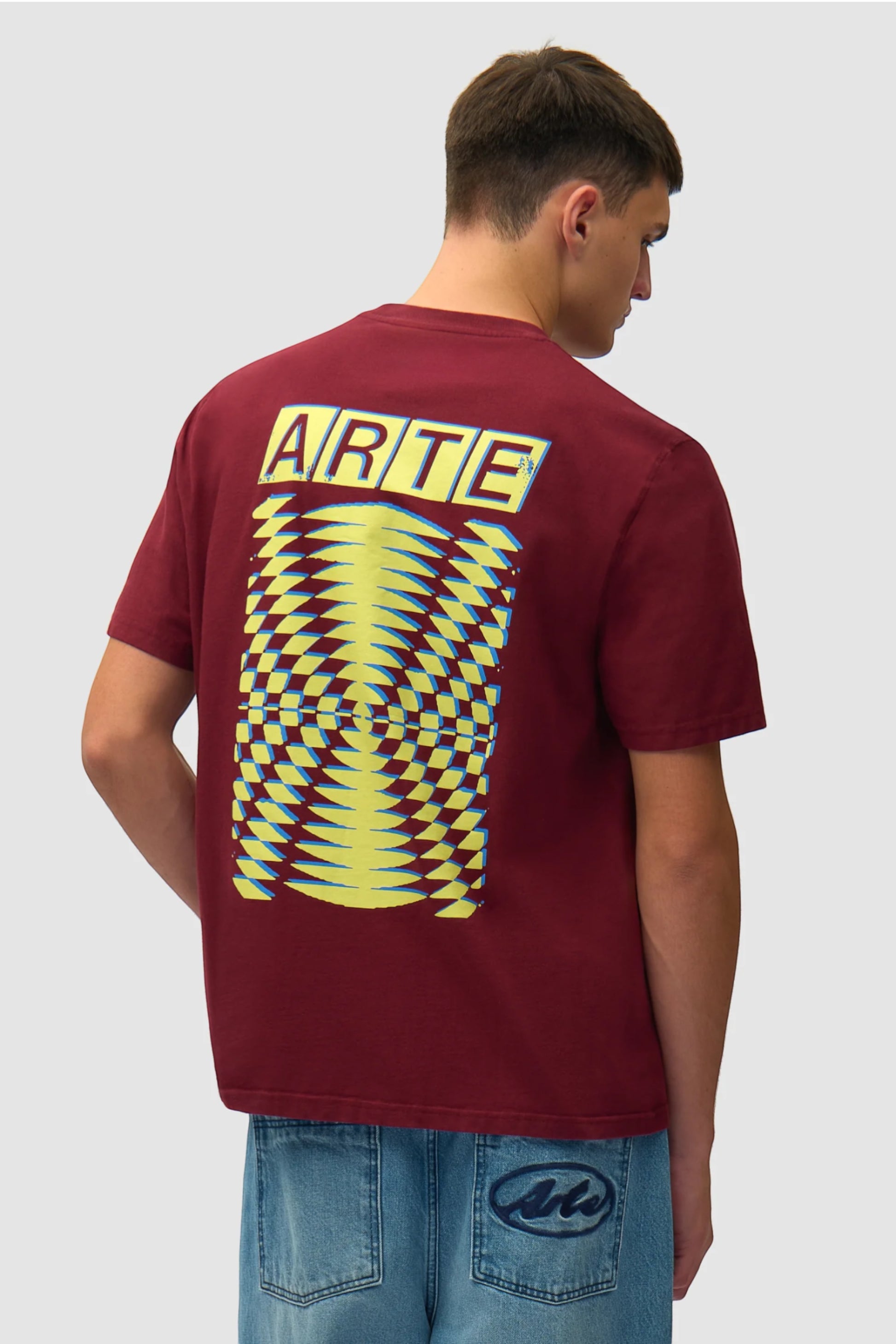 T-Shirt Arte Bordeaux - Abstrait Dos - Coton Premium Portugal
