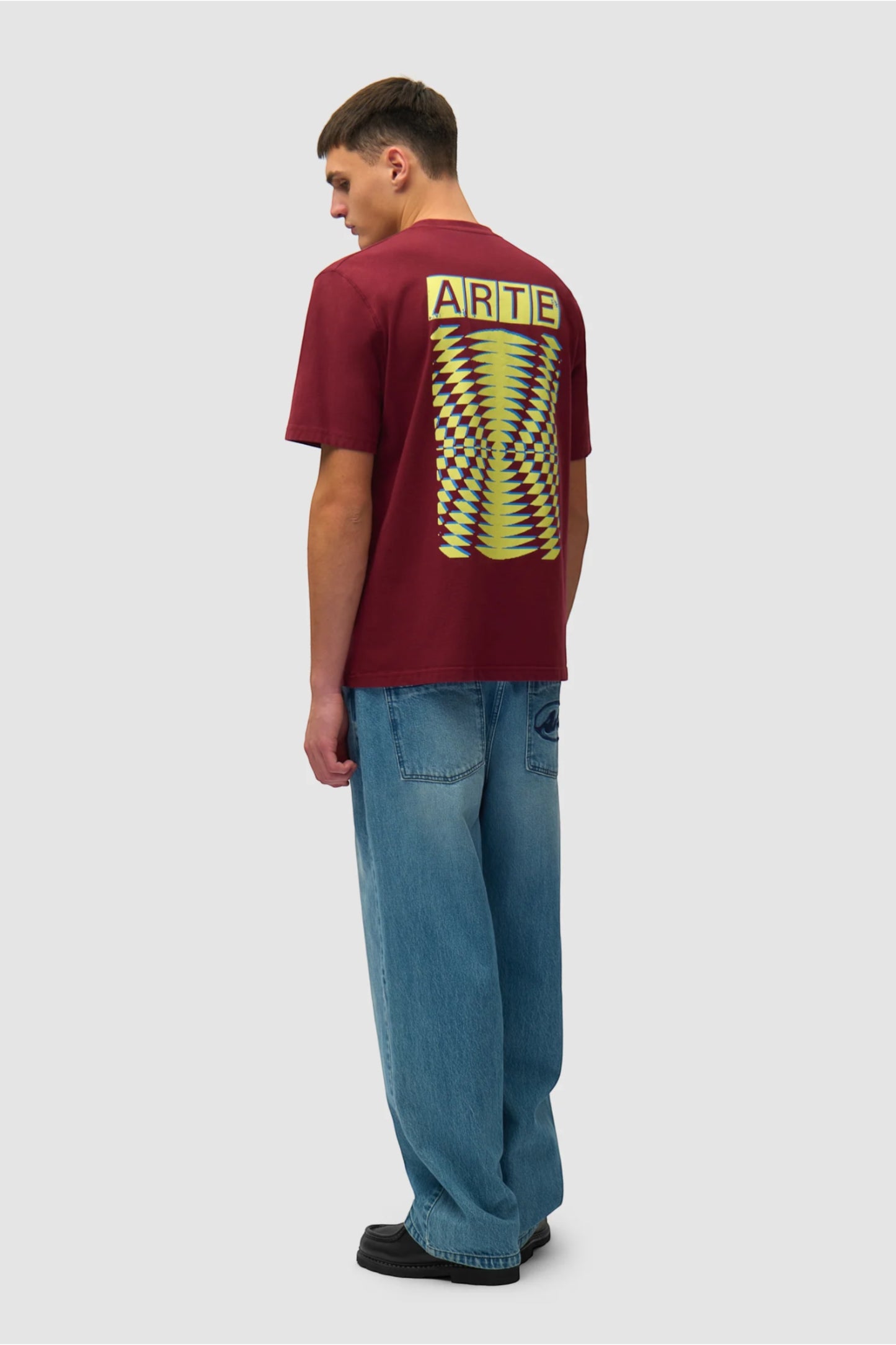 T-Shirt Arte Bordeaux - Abstrait Dos - Coton Premium Portugal
