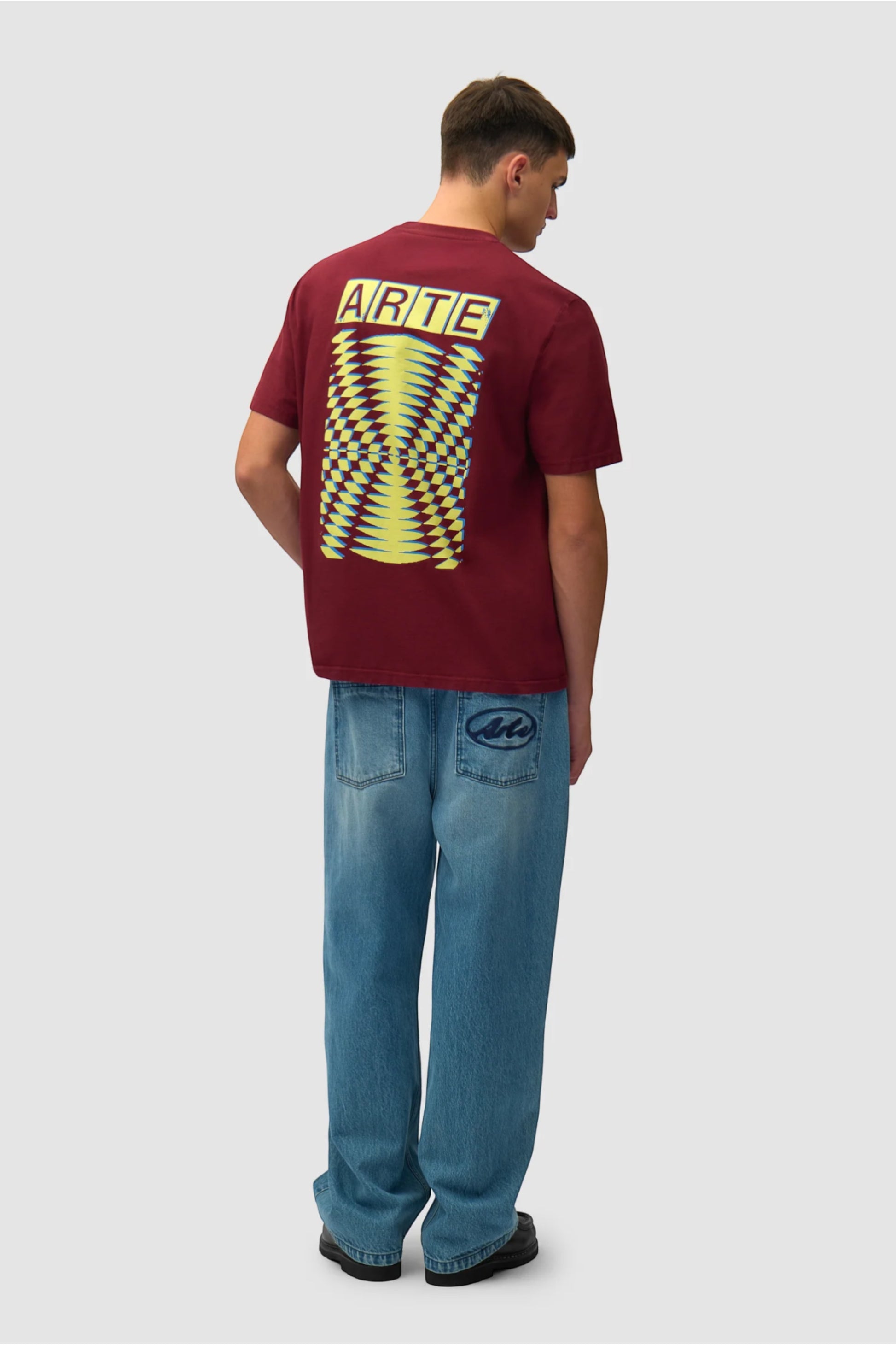 T-Shirt Arte Bordeaux - Abstrait Dos - Coton Premium Portugal