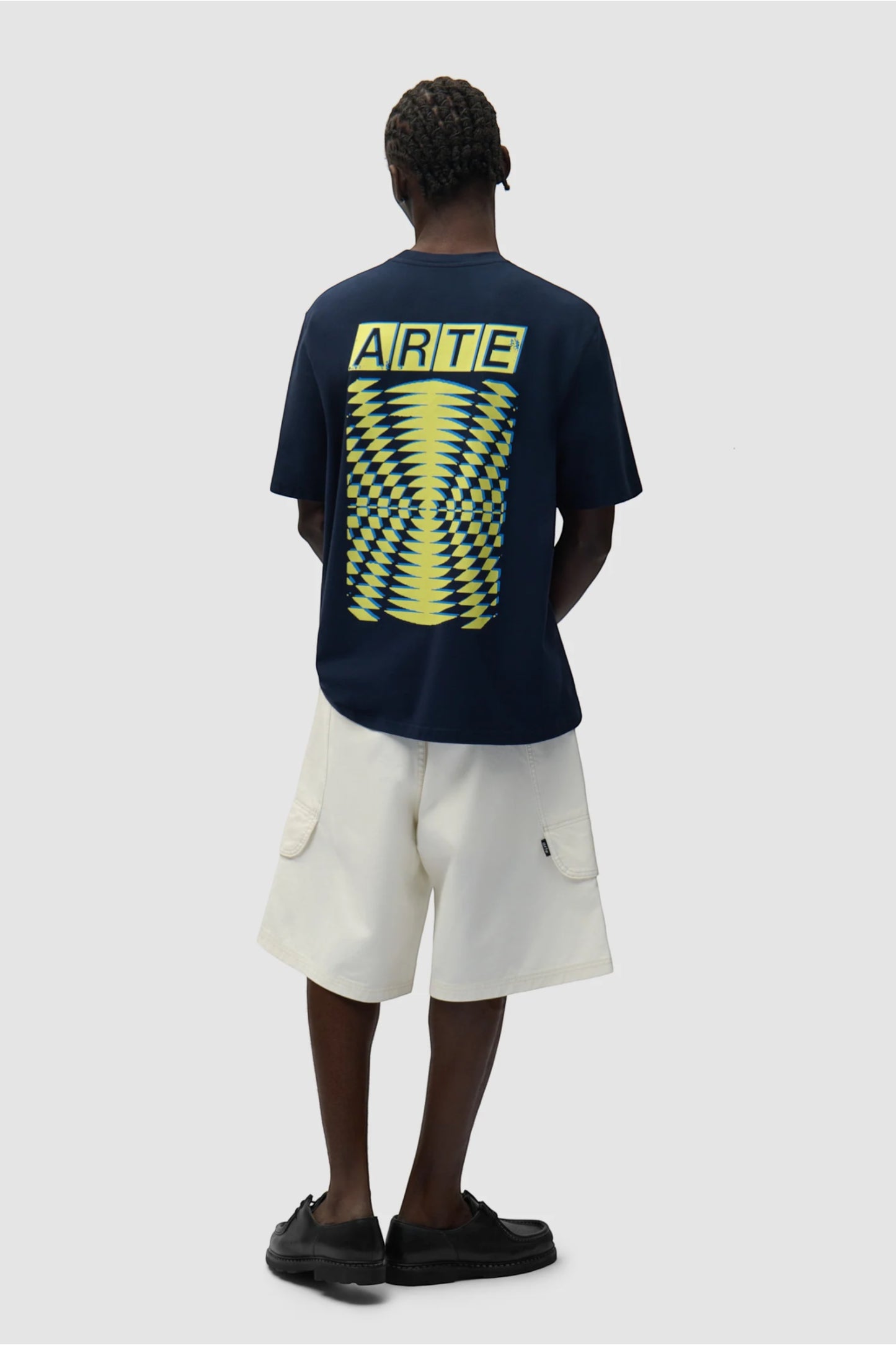 T-Shirt Arte Navy - Abstrait Dos - Coton Premium Portugal