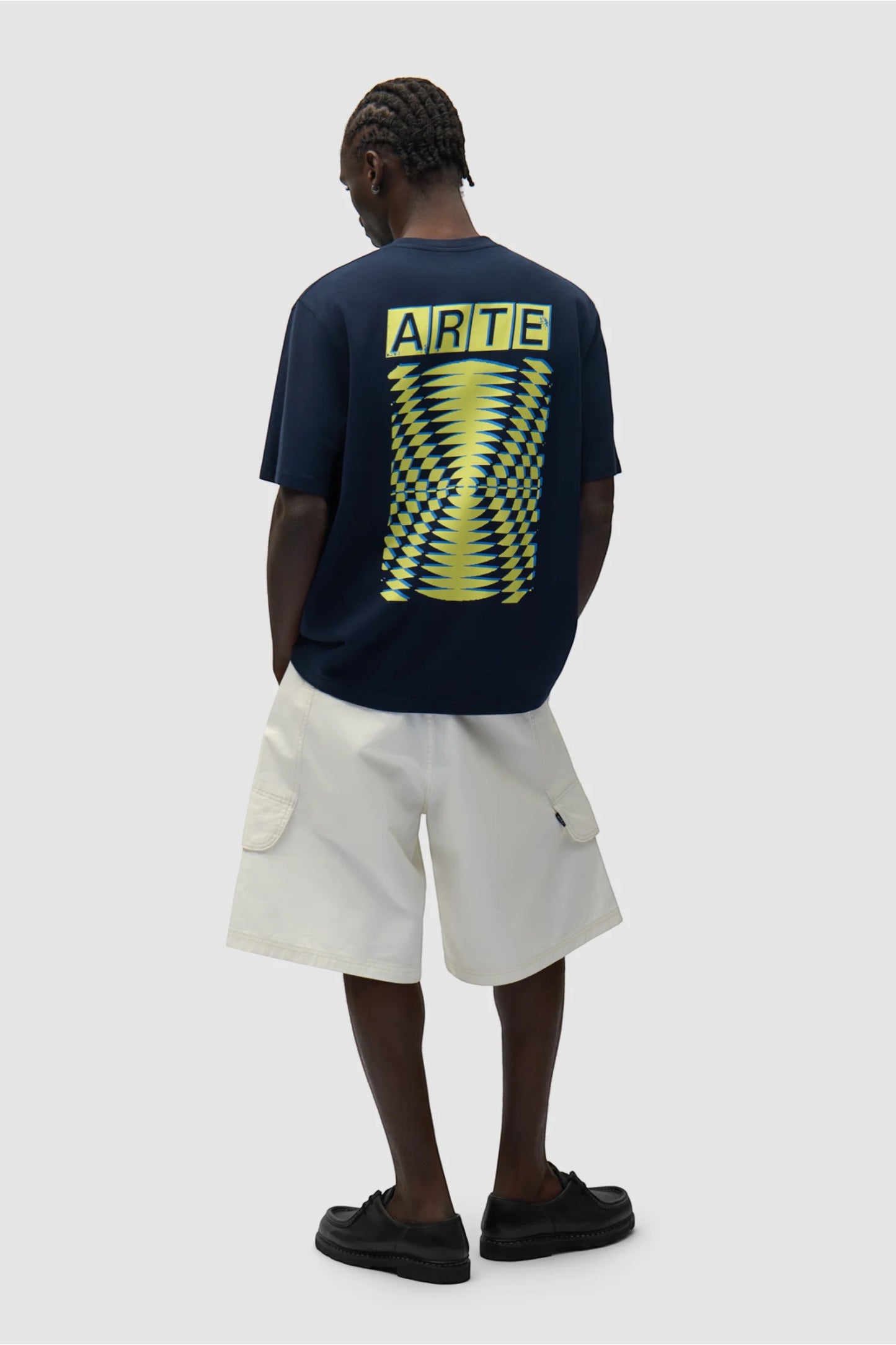 T-Shirt Arte Navy - Abstrait Dos - Coton Premium Portugal