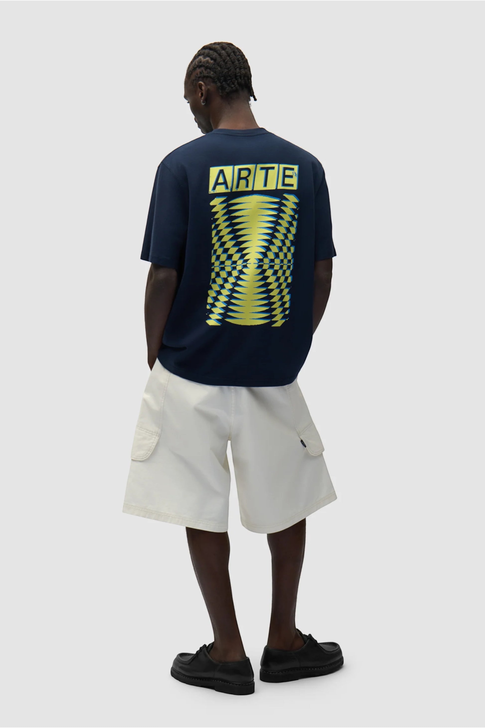 T-Shirt Arte Navy - Abstrait Dos - Coton Premium Portugal