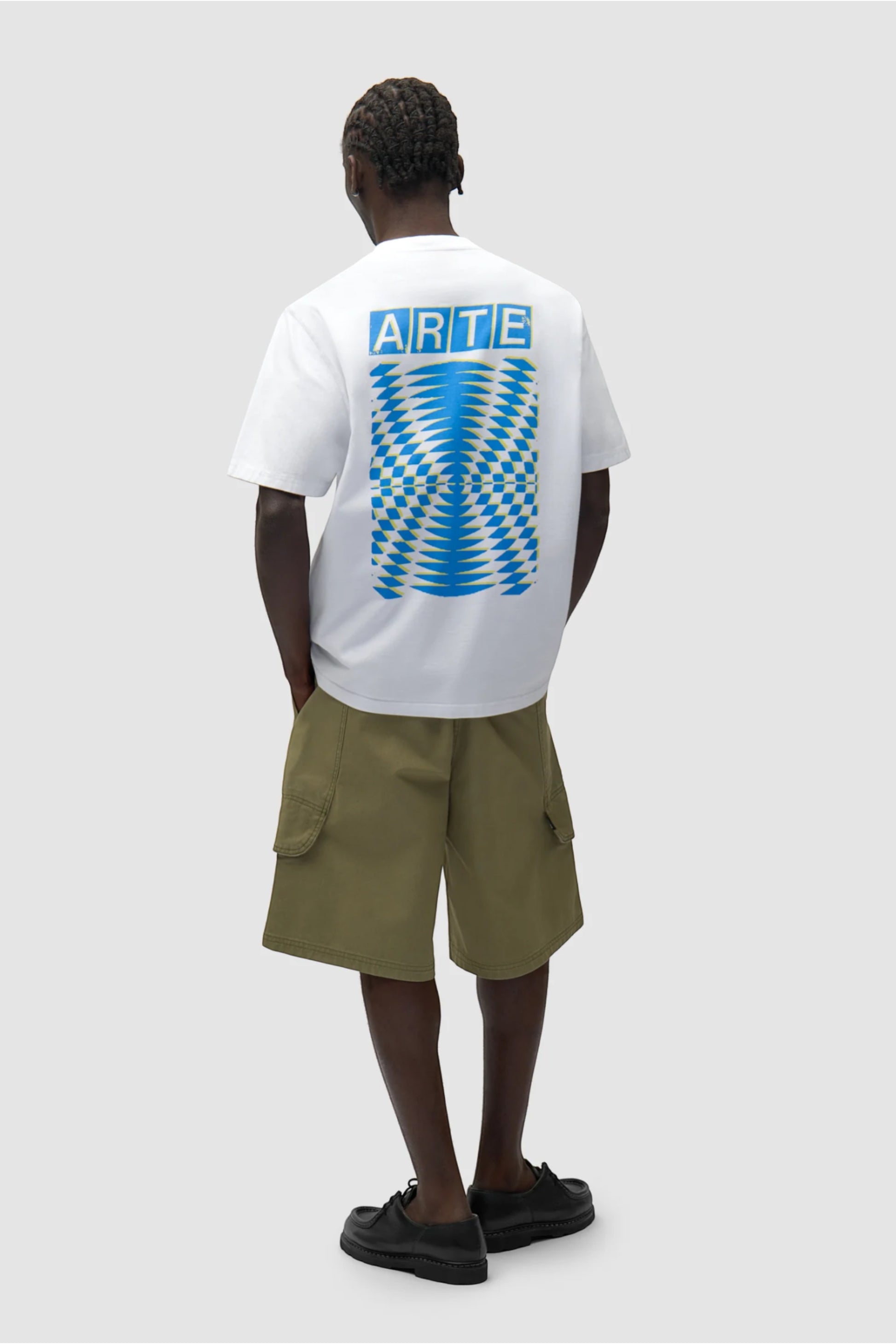 T-Shirt Arte White - Abstrait Dos - Coton Premium Portugal