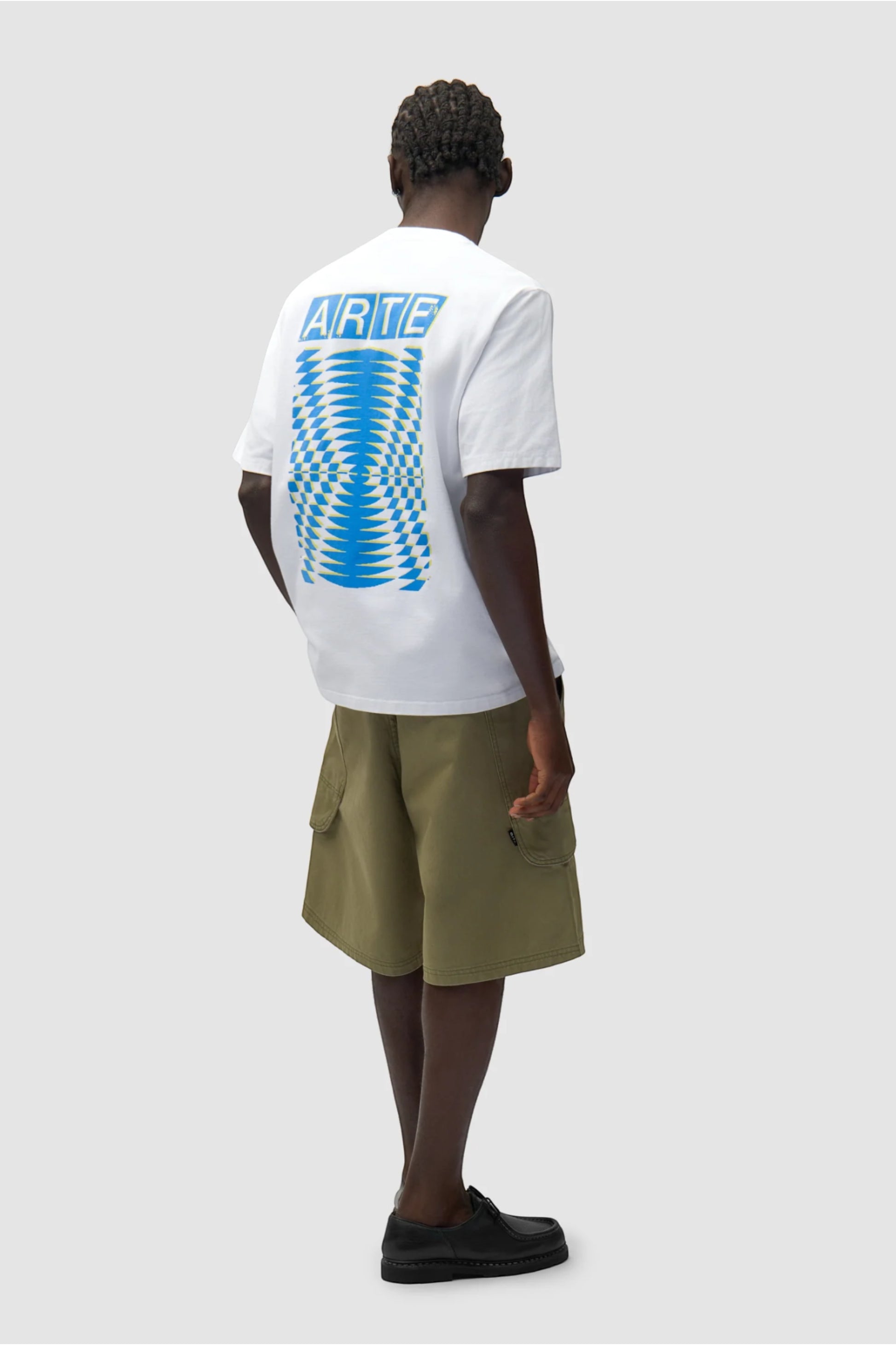 T-Shirt Arte White - Abstrait Dos - Coton Premium Portugal