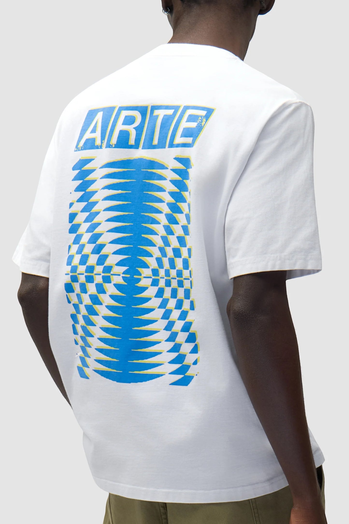 T-Shirt Arte White - Abstrait Dos - Coton Premium Portugal