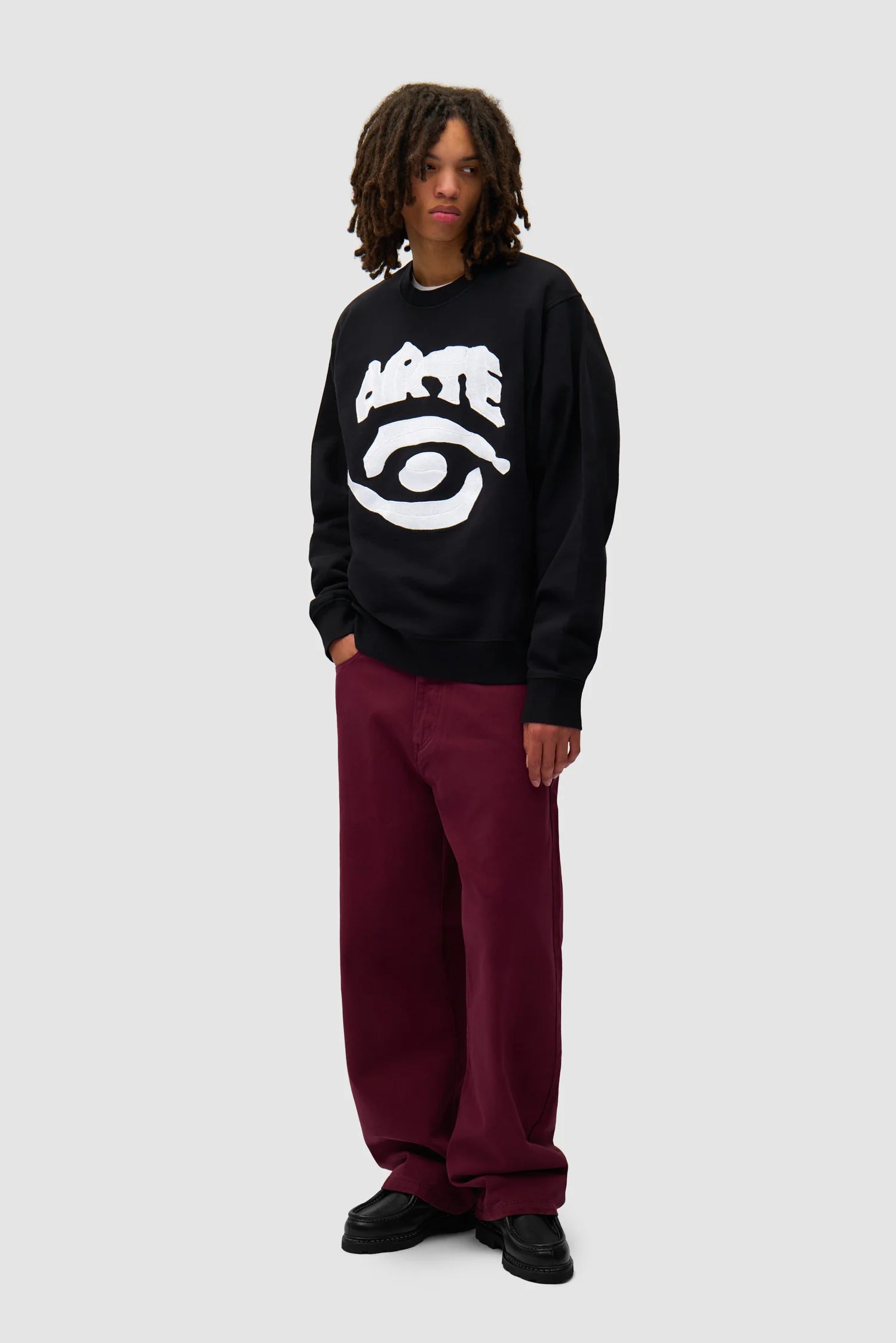 Arte - Back Pocket Graphic Pant (Bordeaux)