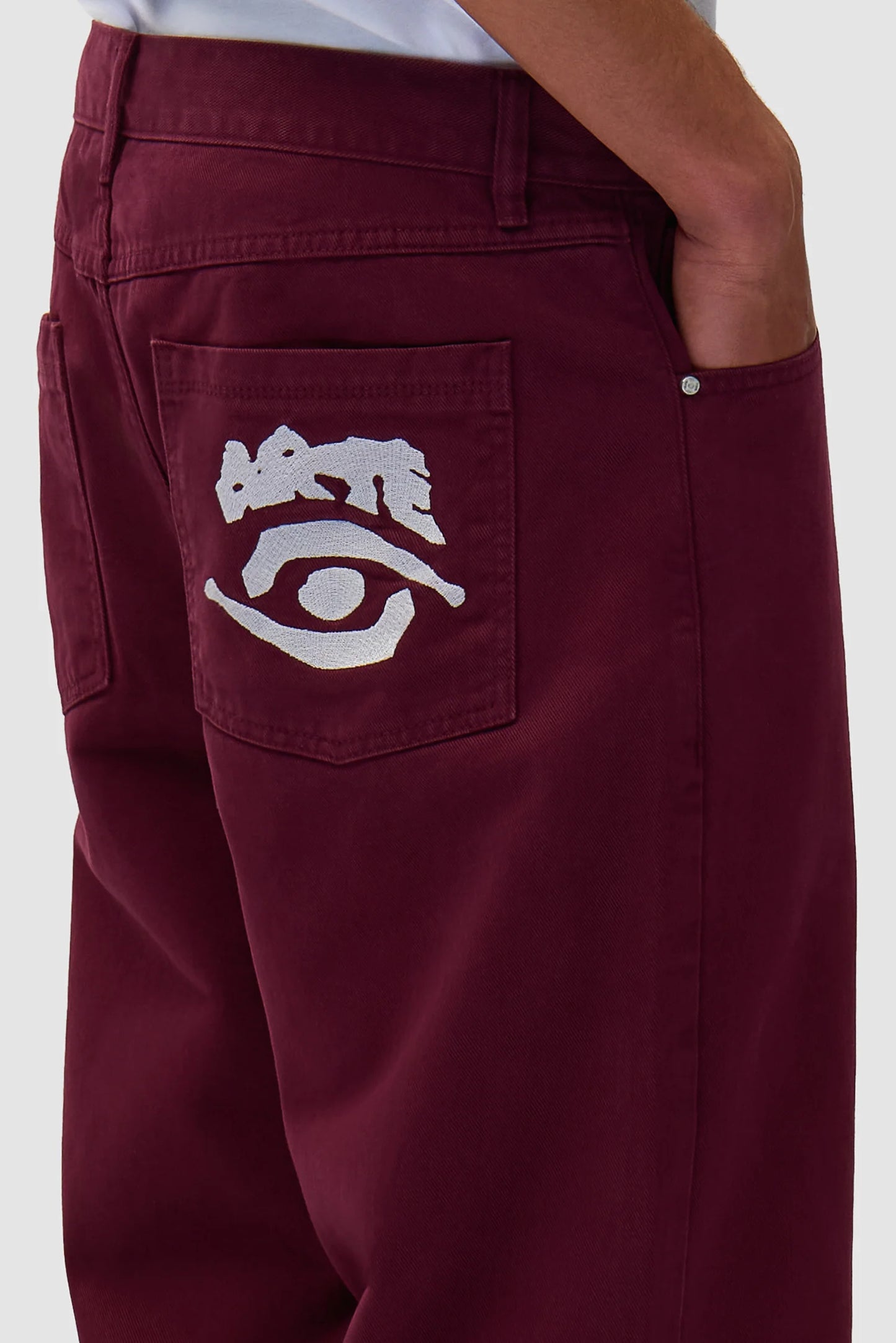 Arte - Back Pocket Graphic Pant (Bordeaux)