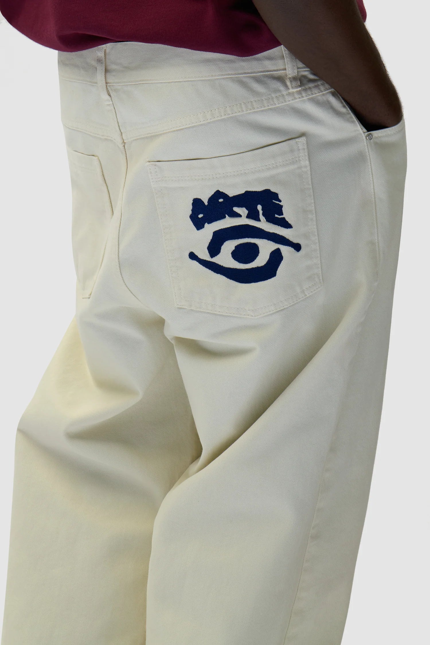 Arte - Back Pocket Graphic Pant (Cream)