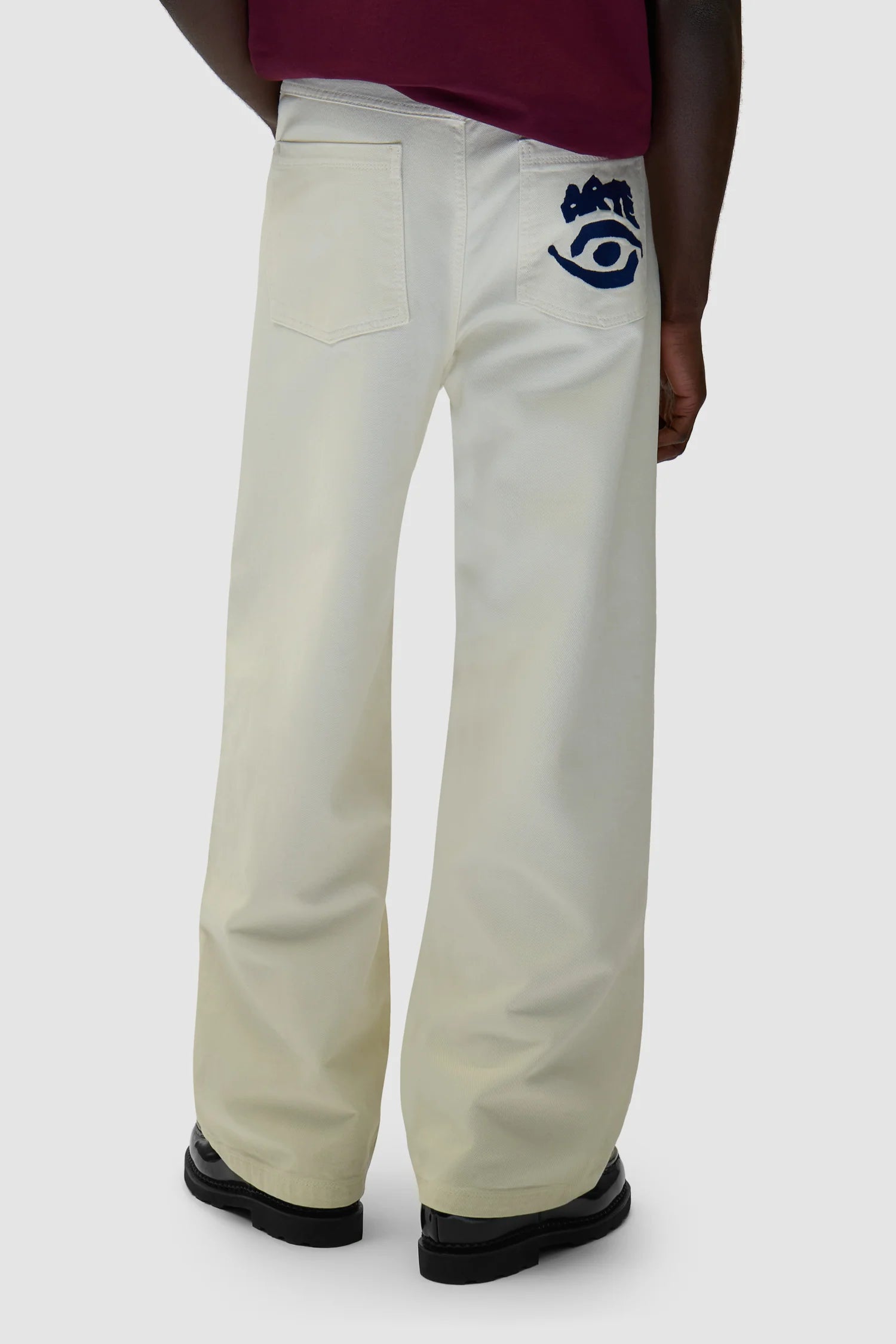 Arte - Back Pocket Graphic Pant (Cream)