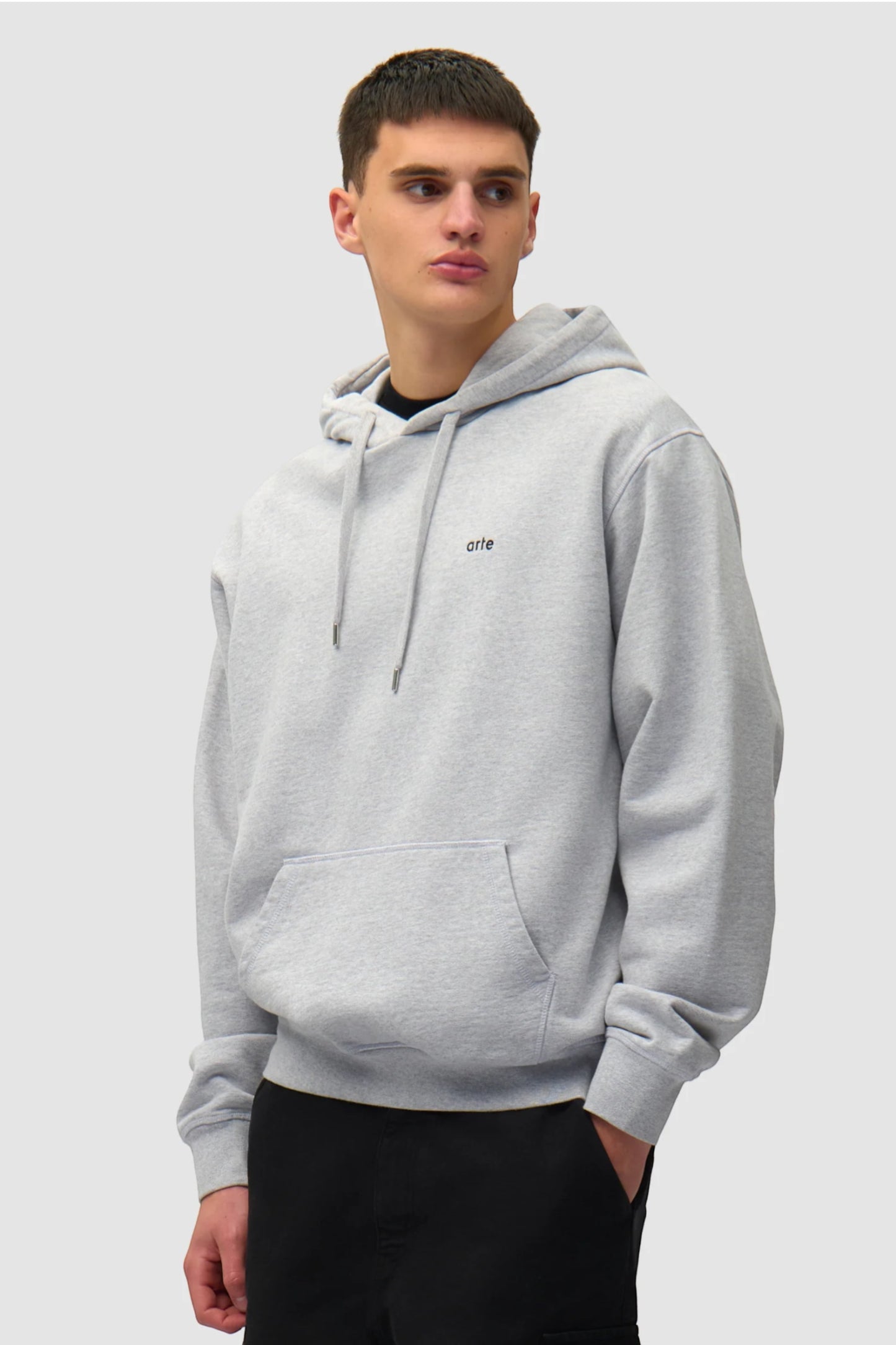 Hoodie Arte Grey - Poster Dos - Coton Premium Portugal