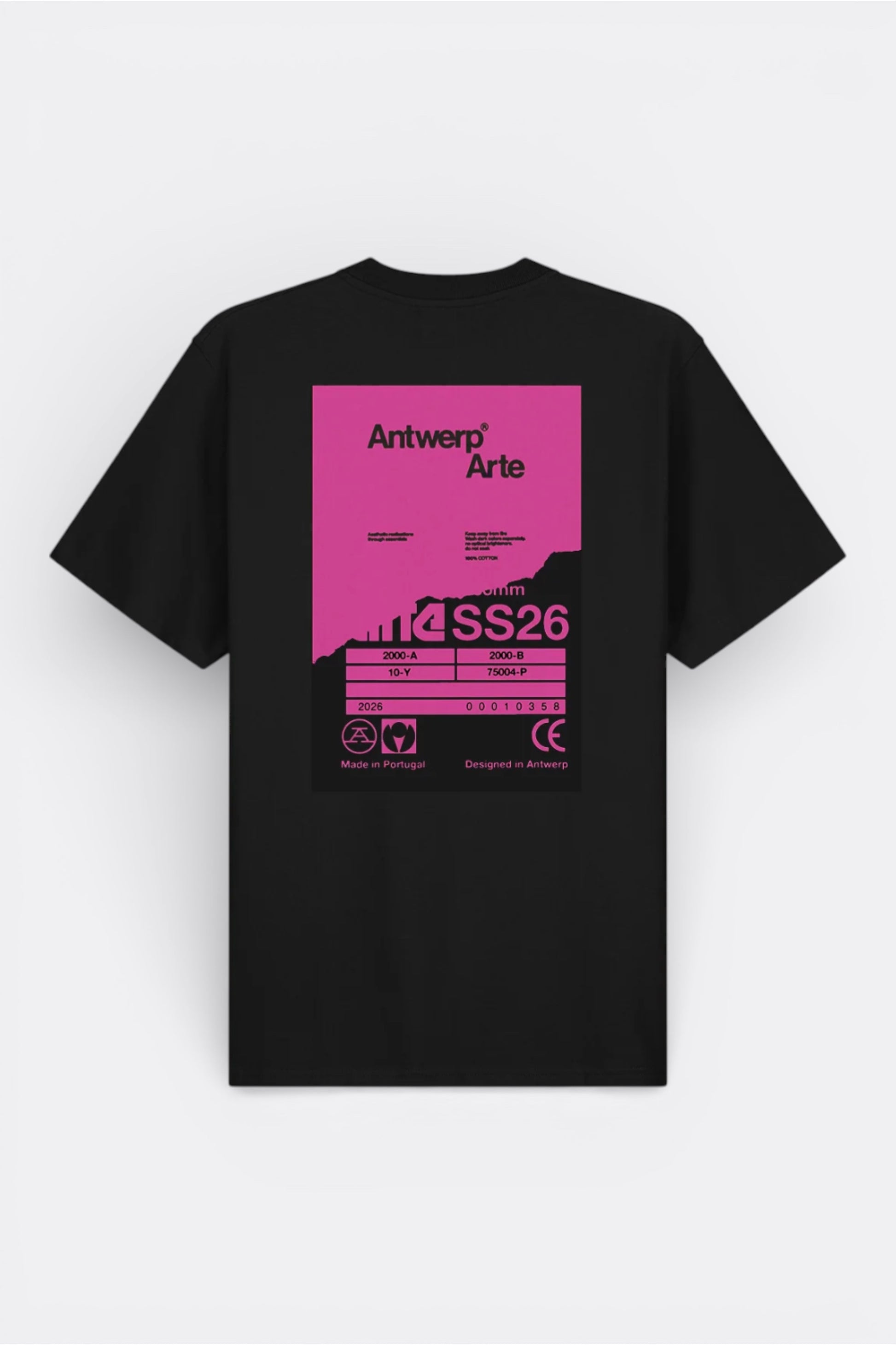 T-Shirt Arte Black - Poster Dos - Coton Premium Portugal