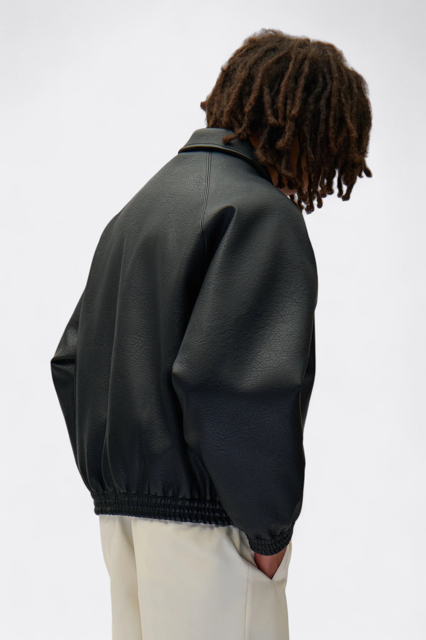 Arte - Basic Leather Jacket (Black)