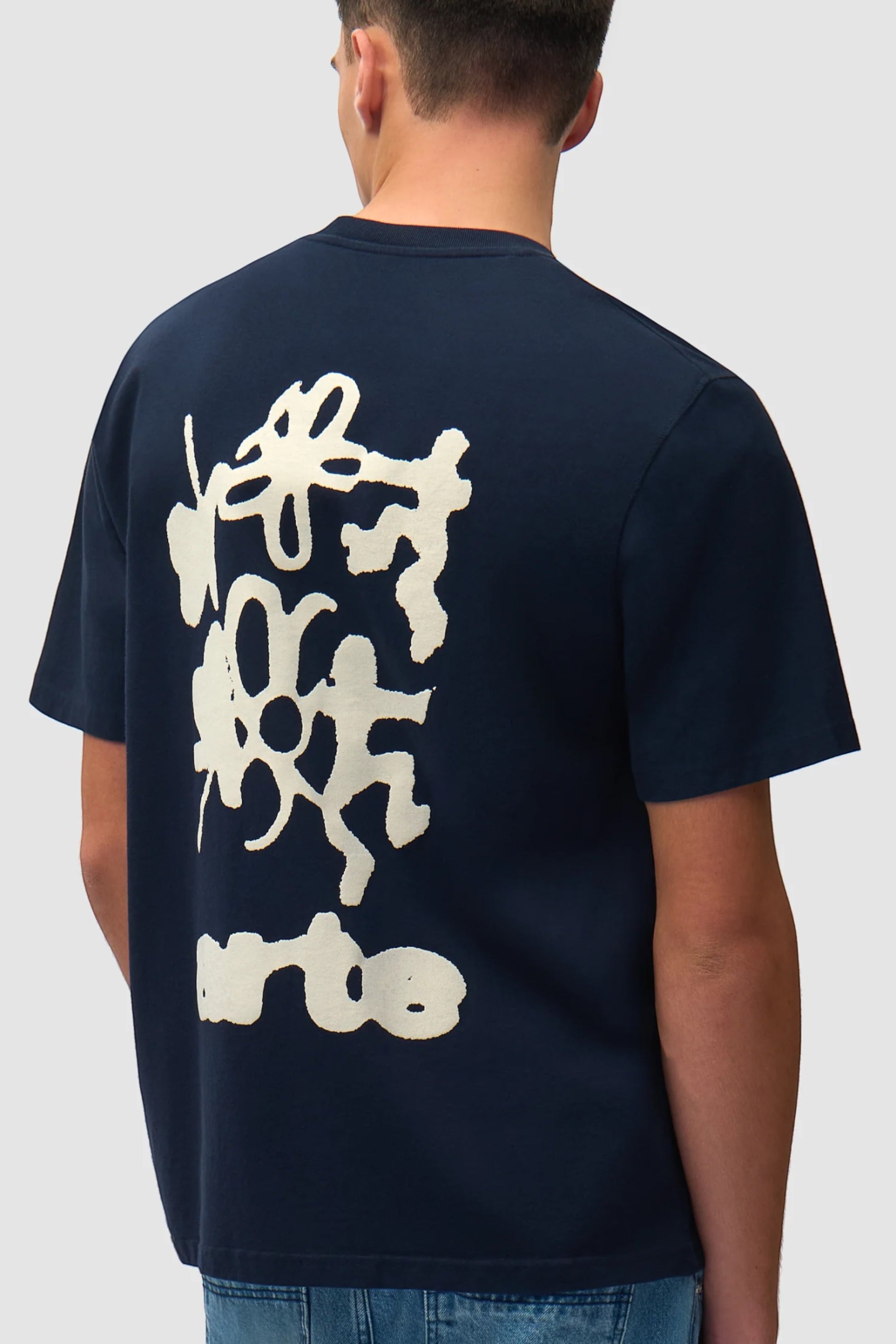 T-Shirt Arte Navy - Blurry Back Print - Coton Premium Portugal