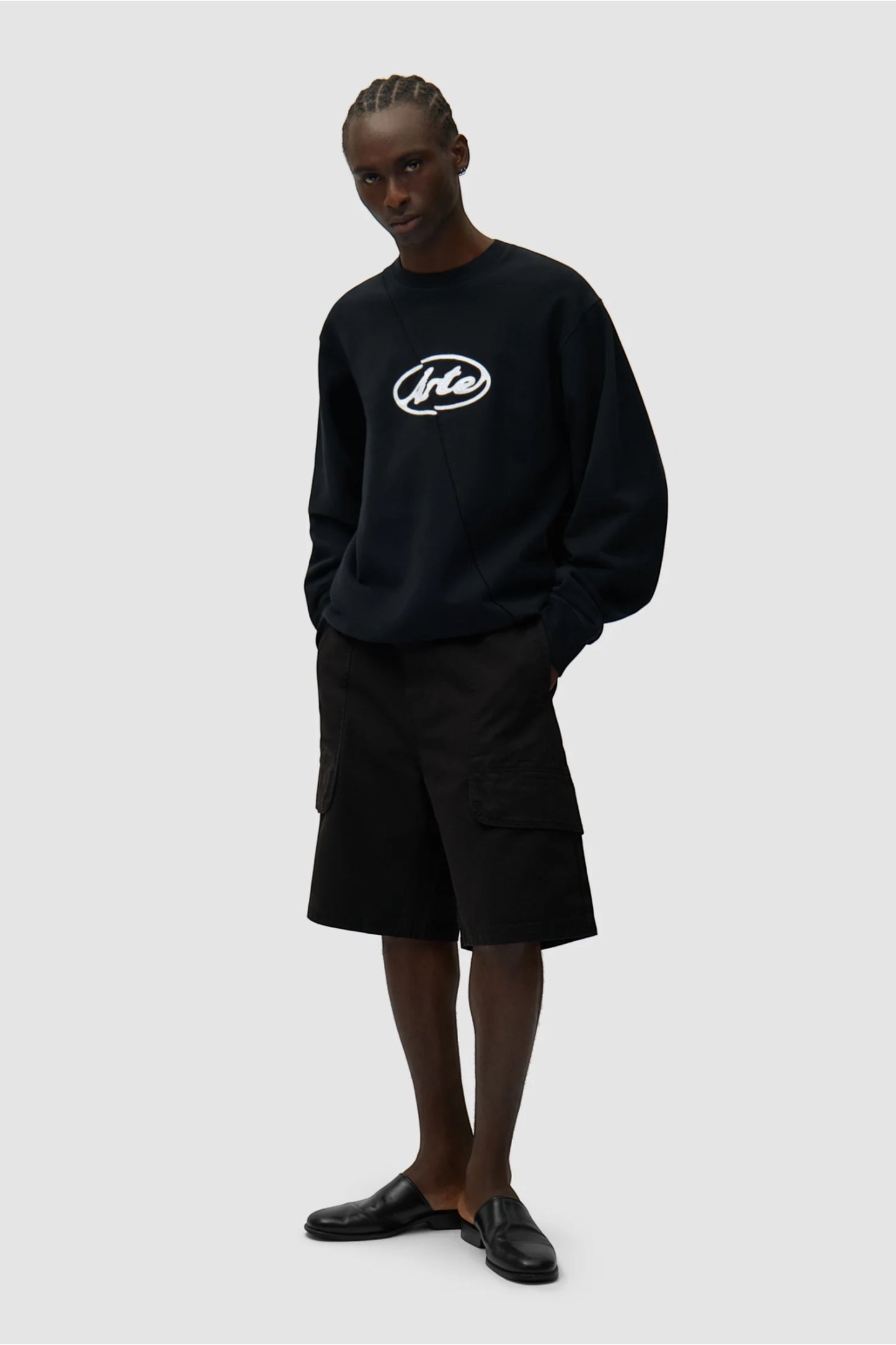 Sweatshirt Arte Black - Logo Brodé - Coton Premium Portugal