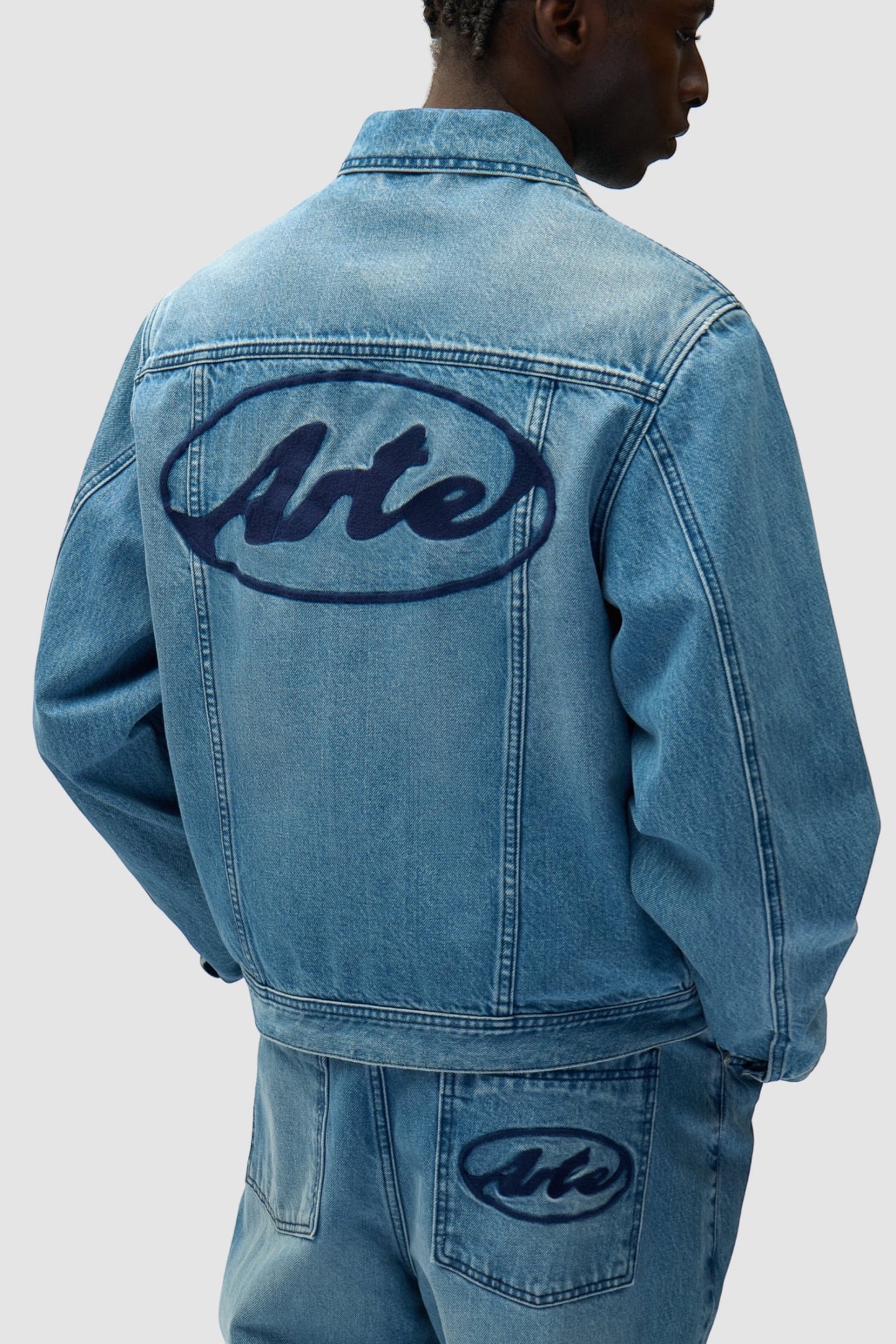 Veste Jean Arte Denim Bleach - Logo Brodé - Coton Premium Portugal