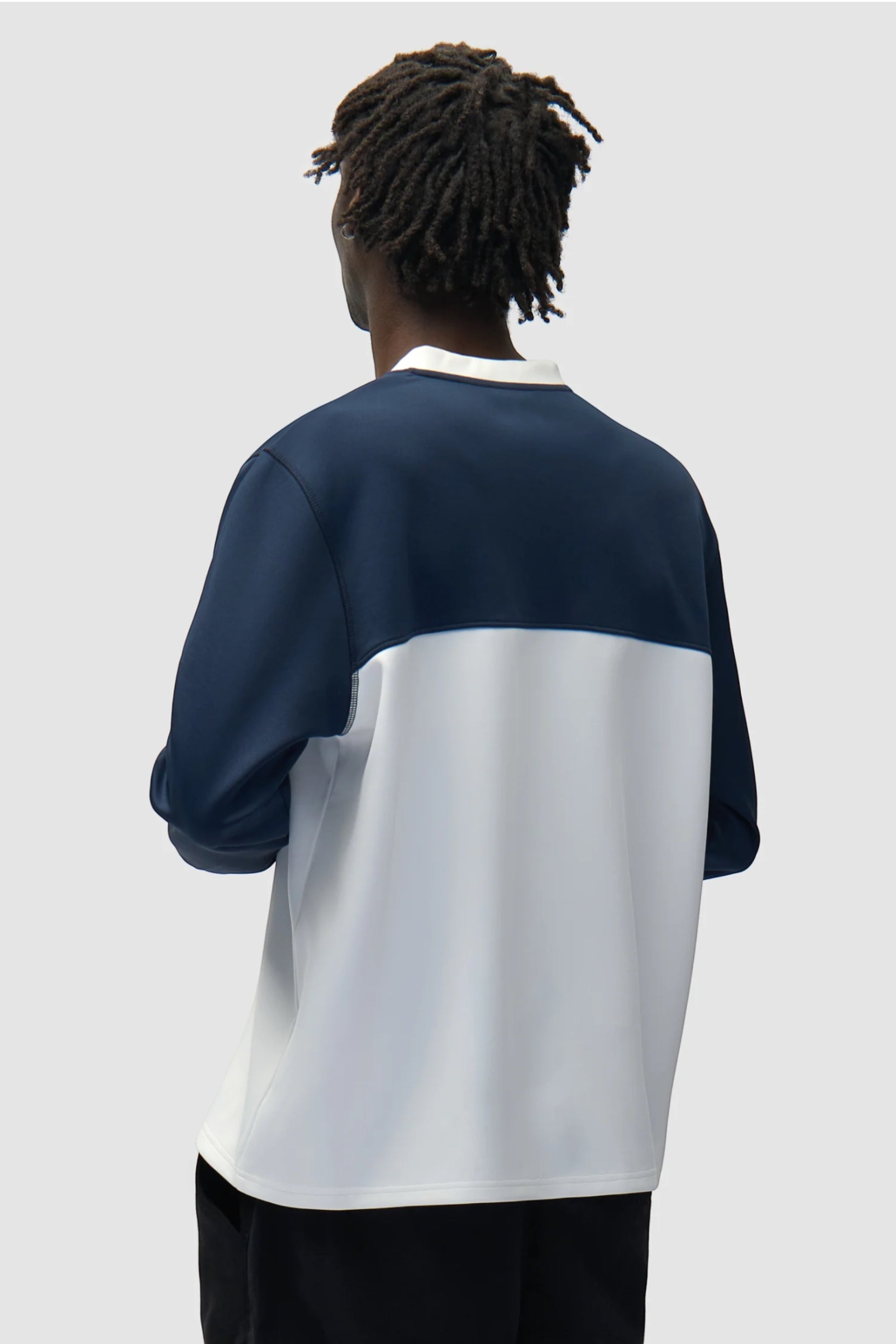 Longsleeve Arte White Navy - Logo Cercle - Coton Premium Portugal