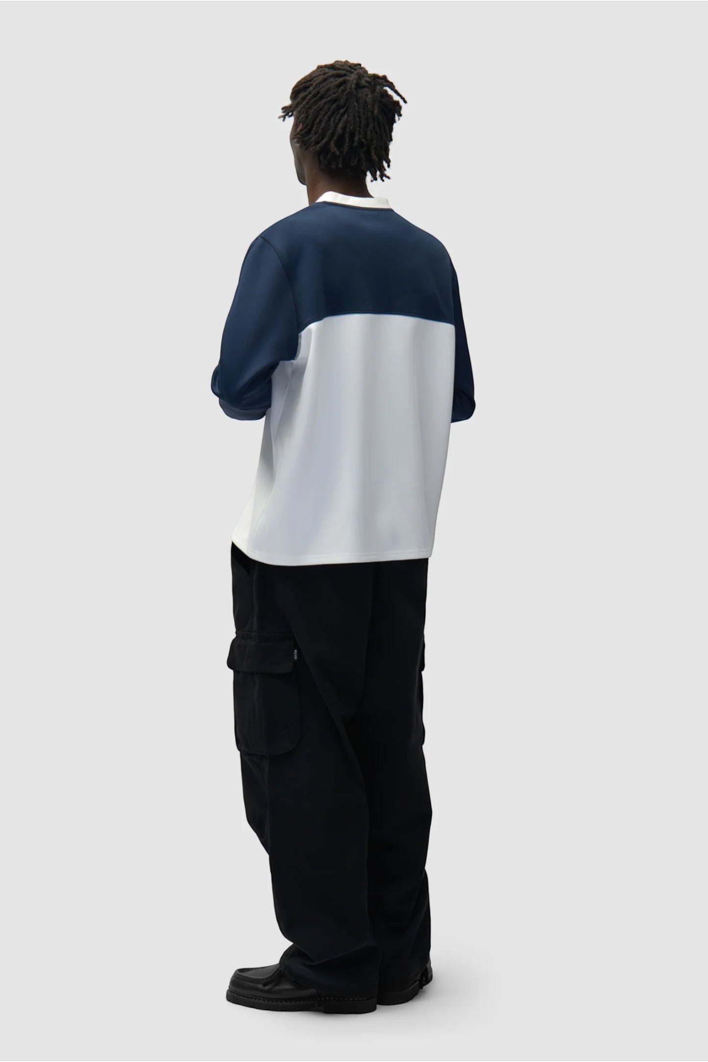 Longsleeve Arte White Navy - Logo Cercle - Coton Premium Portugal