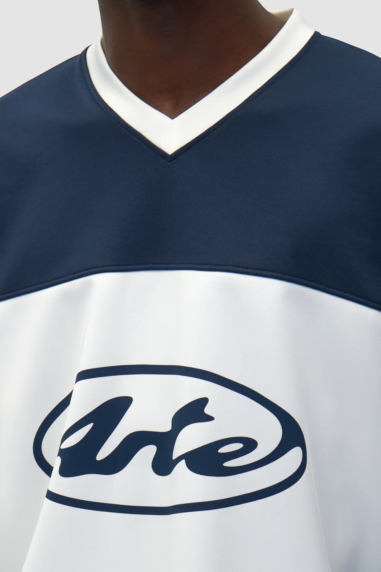 Longsleeve Arte White Navy - Logo Cercle - Coton Premium Portugal