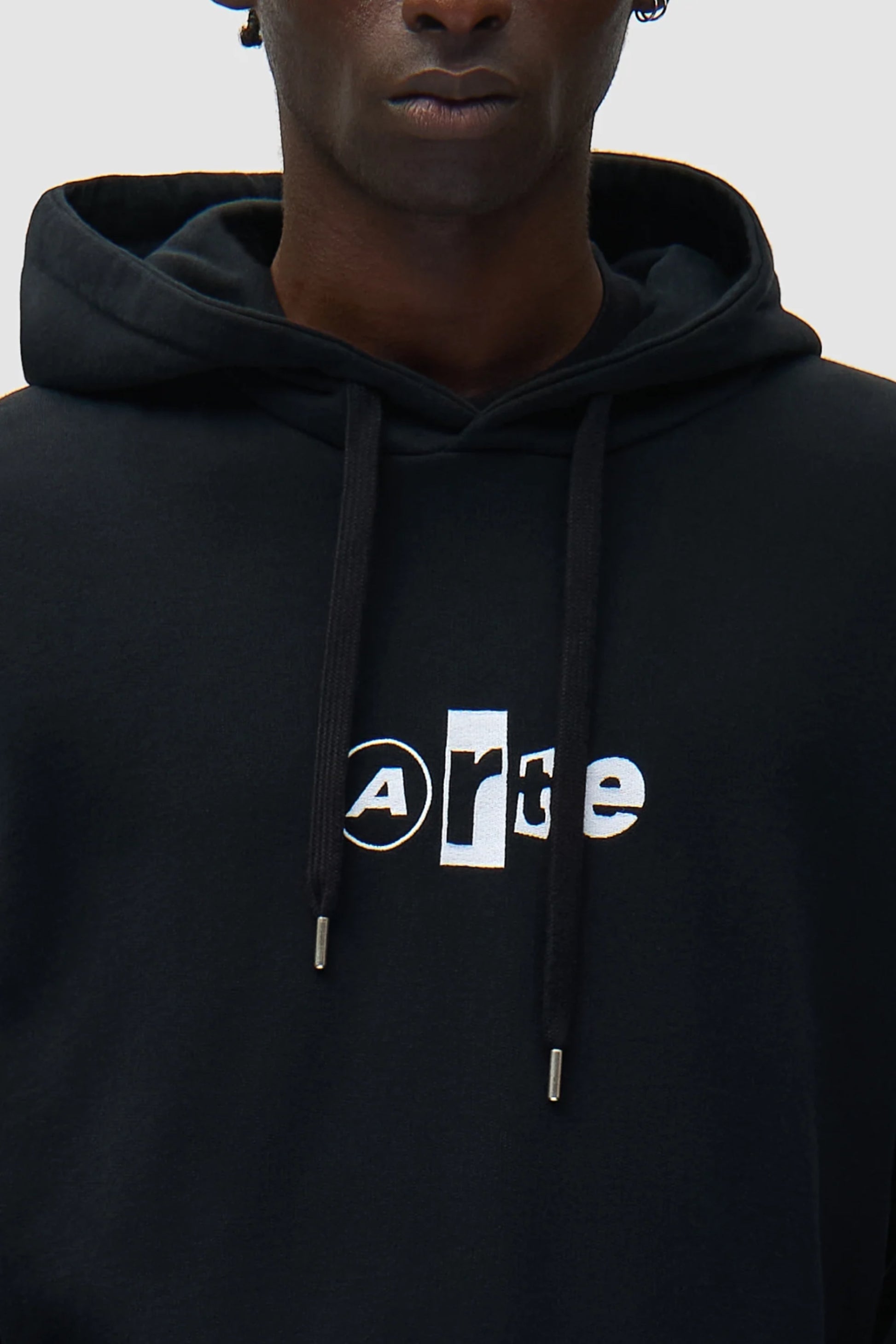 Hoodie Arte Black - Logo Collage - Coton Premium Portugal