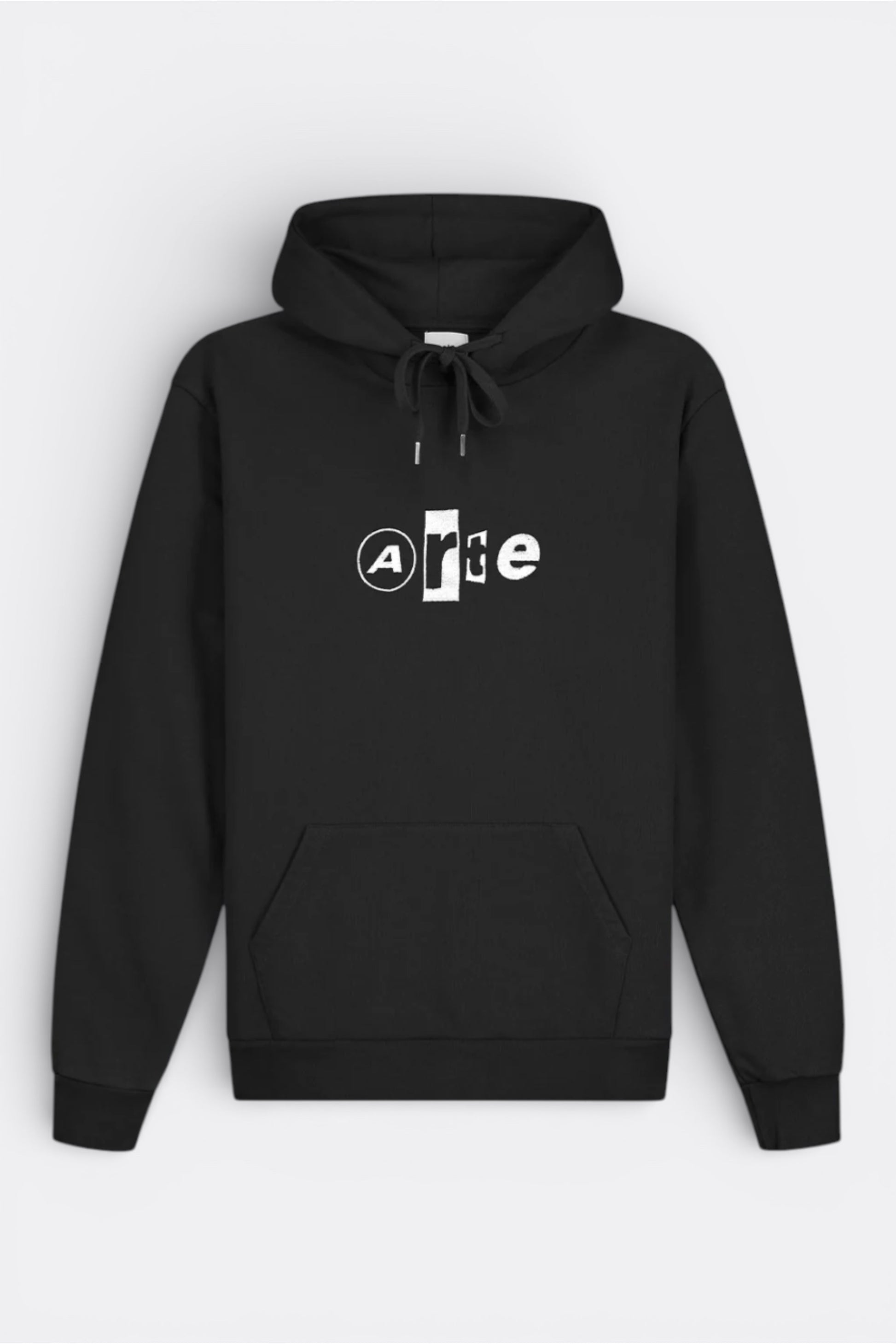 Hoodie Arte Black - Logo Collage - Coton Premium Portugal