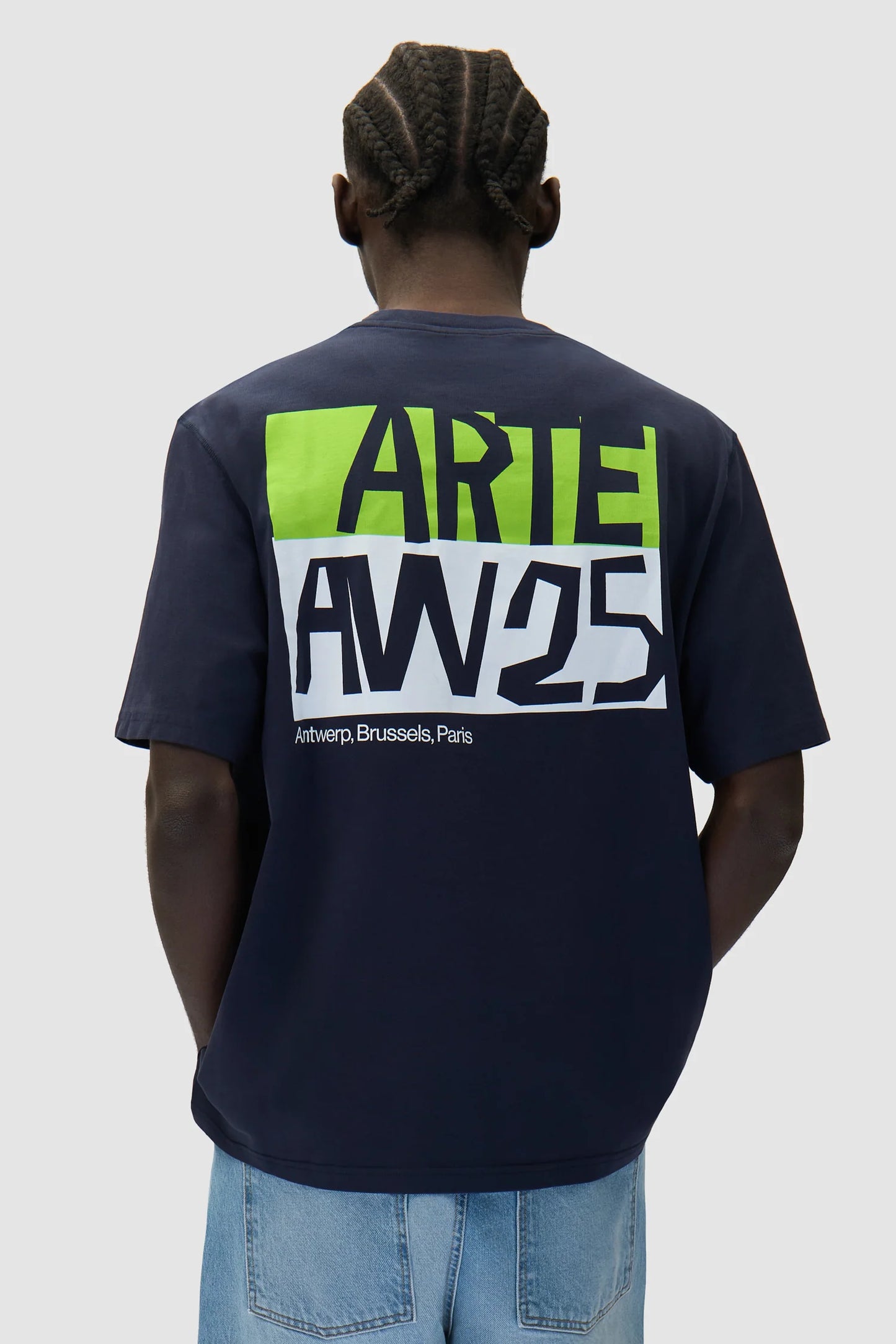Arte - Cut Out Print T-Shirt (Navy)