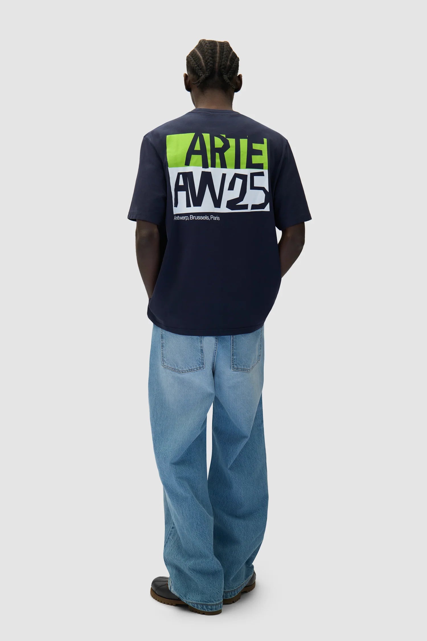 Arte - Cut Out Print T-Shirt (Navy)