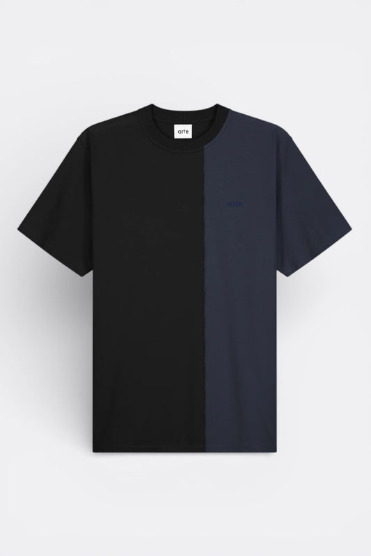 T-Shirt Arte Navy Black - Duo Colour - Coton Premium Portugal