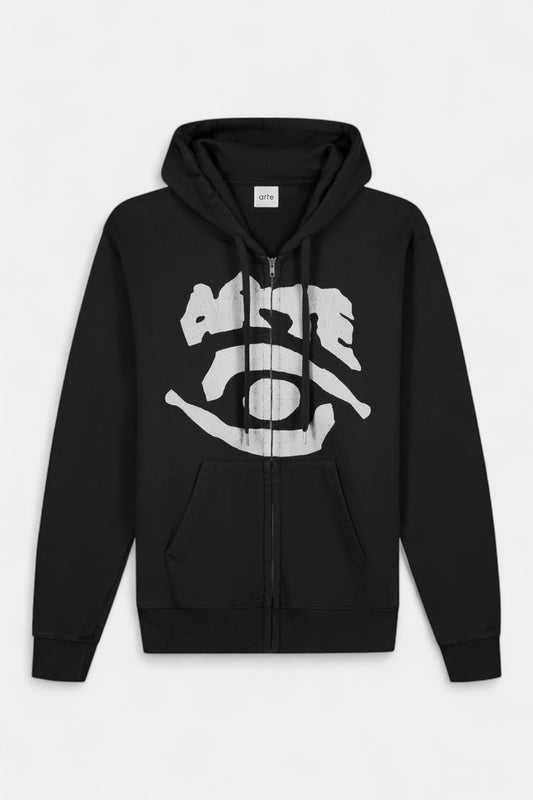 Arte - Eye Front Zip Hoodie (Black)